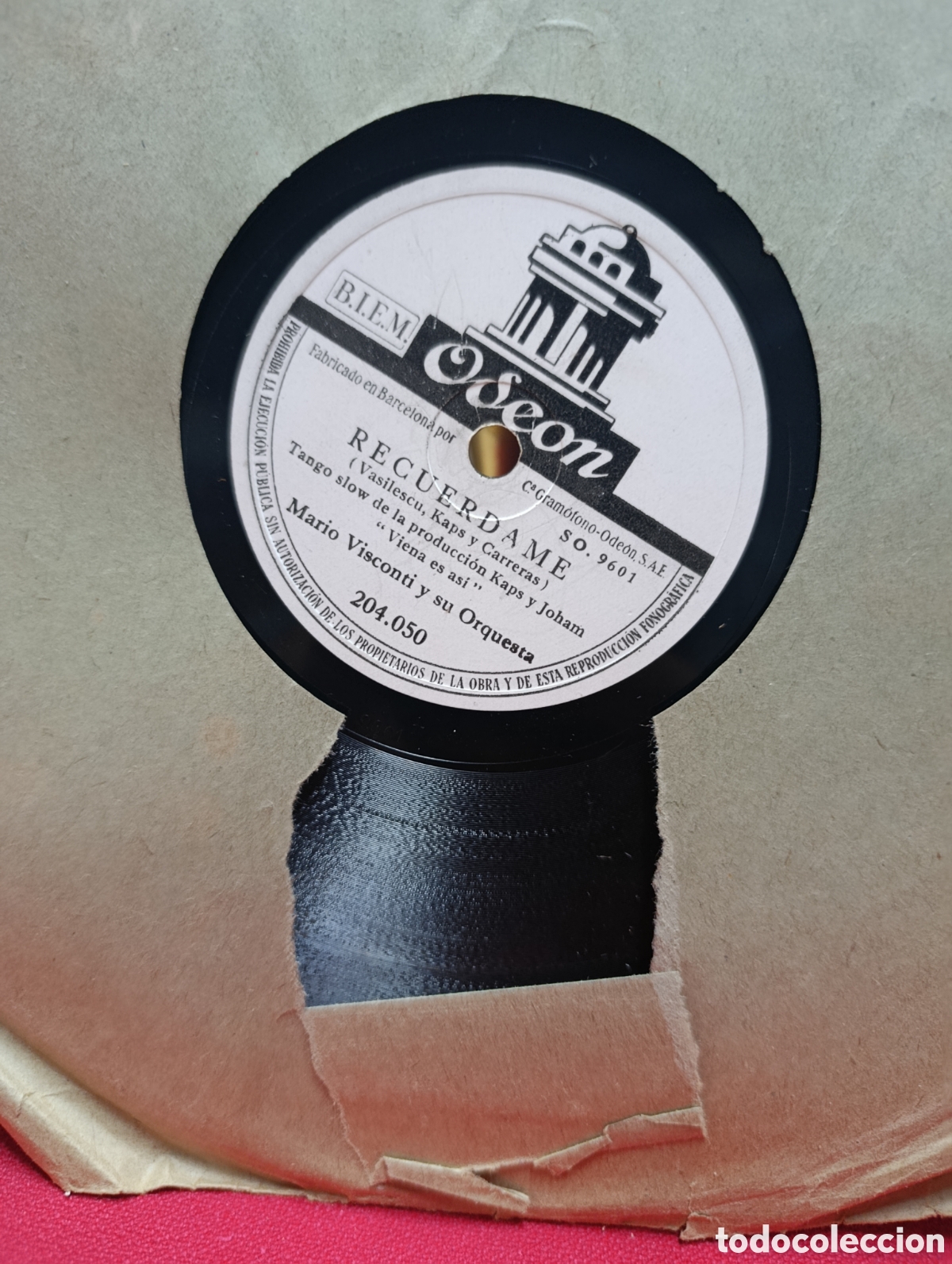 Discos de pizarra: Lote de 16 discos de pizarra Oseon columbia y la voz de su amo.