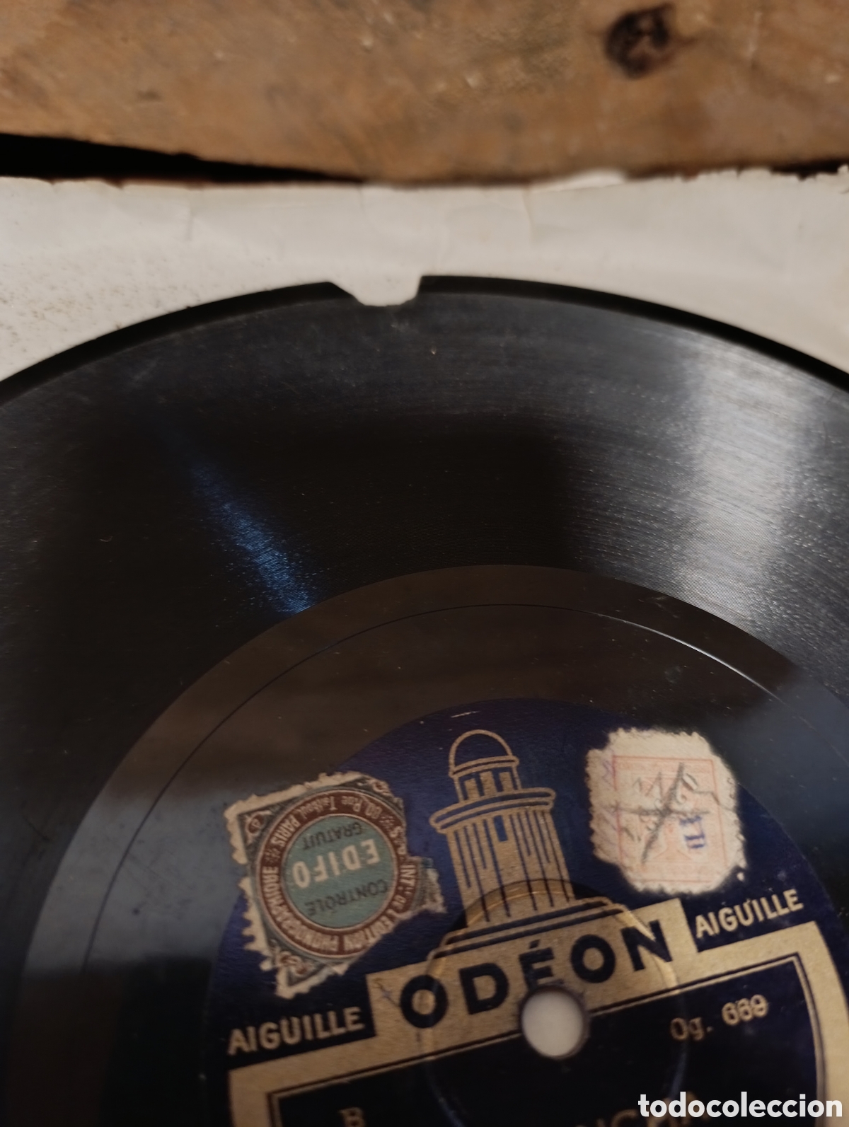 Discos de pizarra: Lote de 25 discos de pizarra caja de madera. - Foto 6
