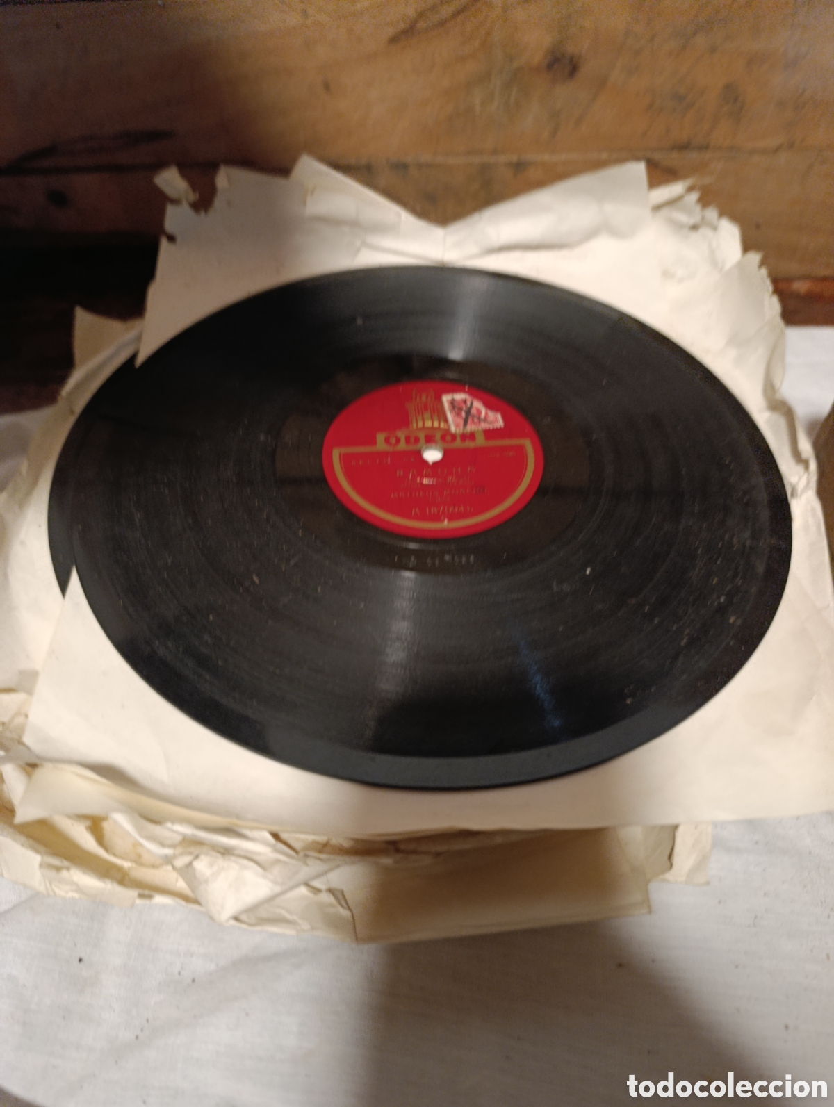 Discos de pizarra: Lote de 25 discos de pizarra caja de madera. - Foto 7