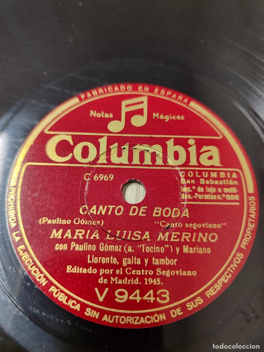 Discos de pizarra: Cantos de Segovia. Paulino G&oacute;mez Tocino / Mar&iacute;a Luisa Merino