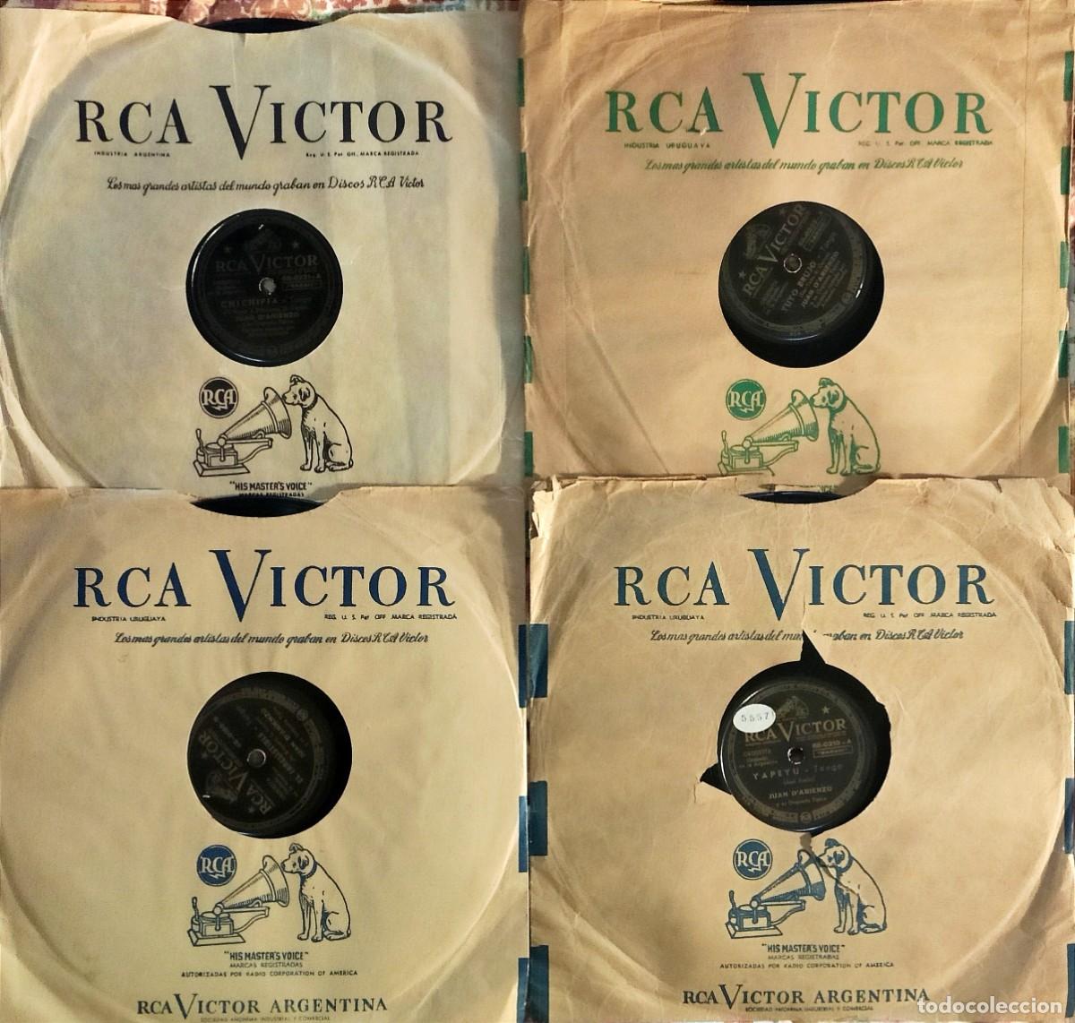 Discos de pizarra: Juan D'Arienzo La Morocha Yuyo Brujo El Irresistible RCA Victor Tango Milonga 4 Disco Pizarra 78RPM