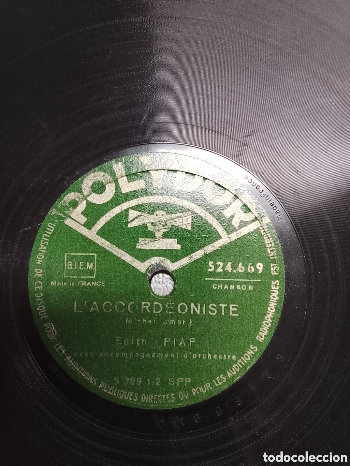 Discos de pizarra: Tres discos de Edith piaf muy buen estado - Foto 4