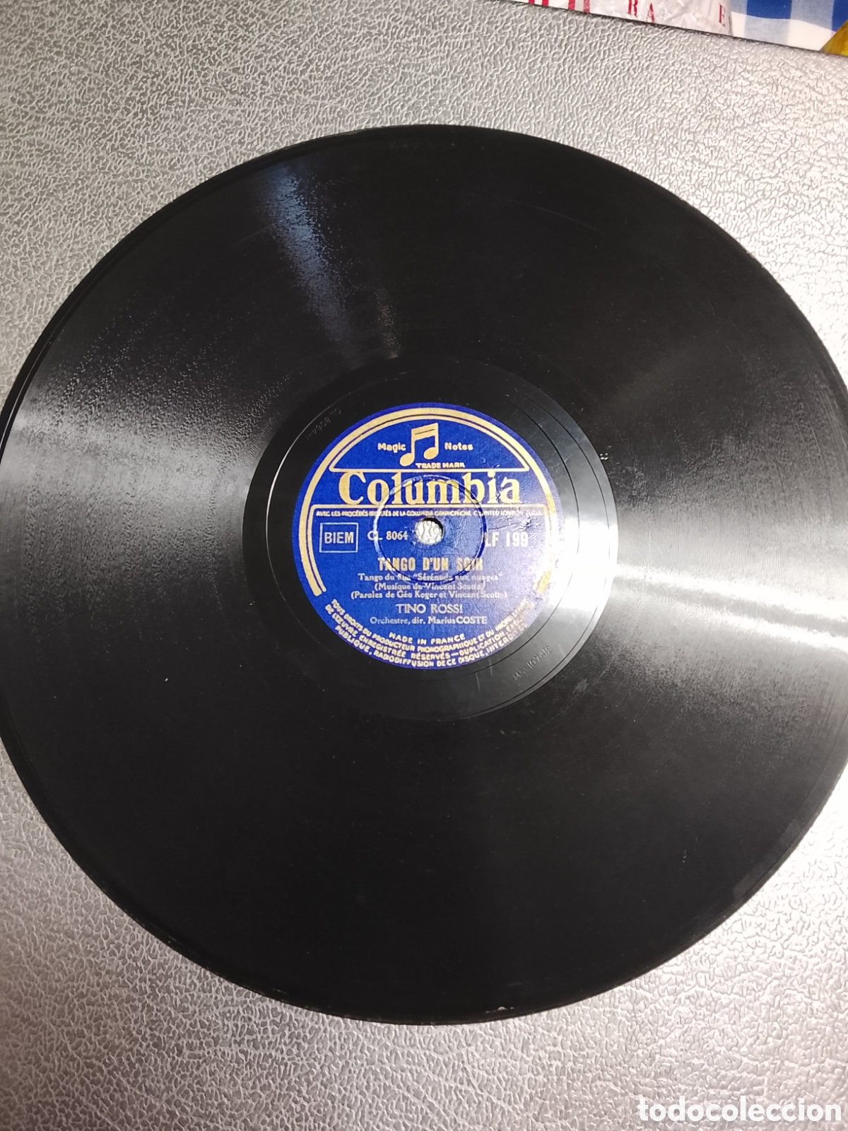 Discos de pizarra: Disco de pizarra tino Rossi tango Dun soir - Foto 4