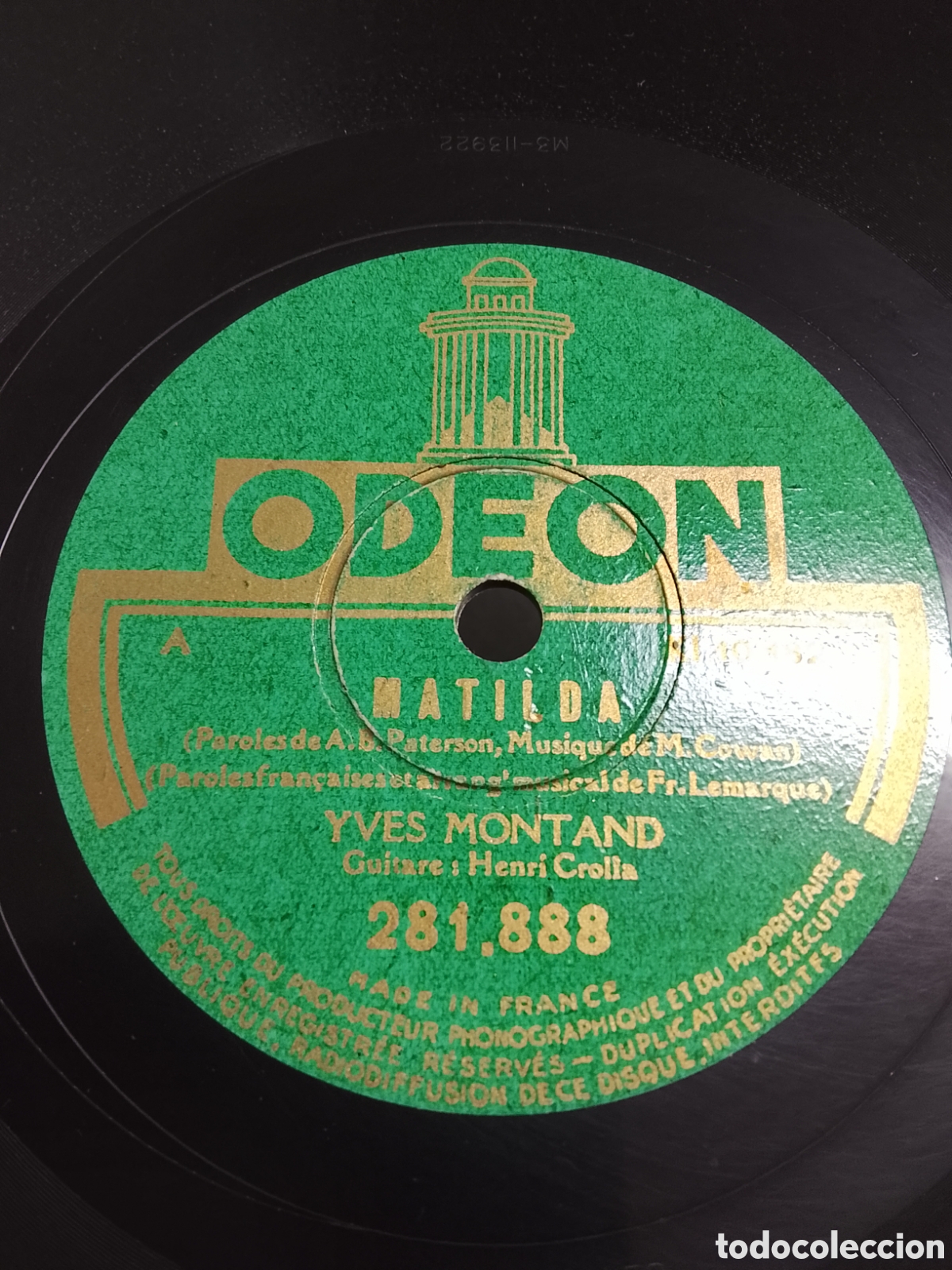 Discos de pizarra: Disco de pizarra Yves montand