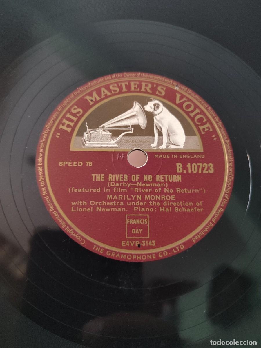Discos de pizarra: Marilyn Monroe 78 rpm. The river of no return/ I' m gonna file my claim