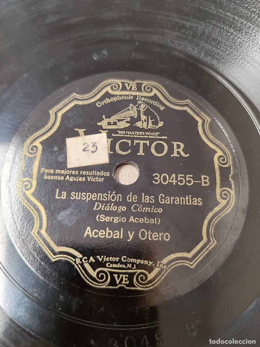 Discos de pizarra: Acebal y Otero. Di&aacute;logo c&oacute;mico. Los nuevos impuestos.Cuba. 78 rpm