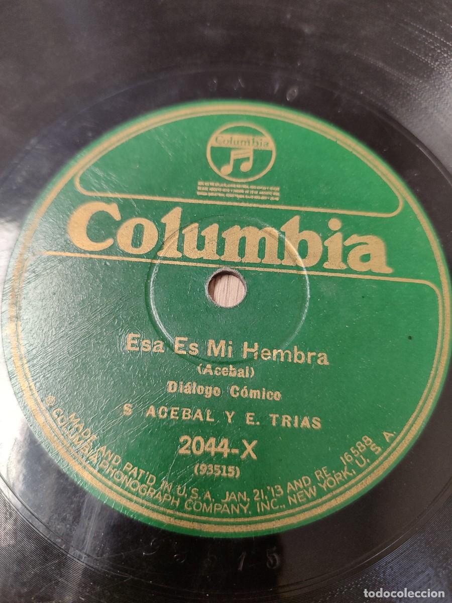 Discos de pizarra: Acebal, Otero, Trias. Di&aacute;logo c&oacute;mico cubano. Esa es mi hembra/ Eskimo pie Cuba 78 rpm
