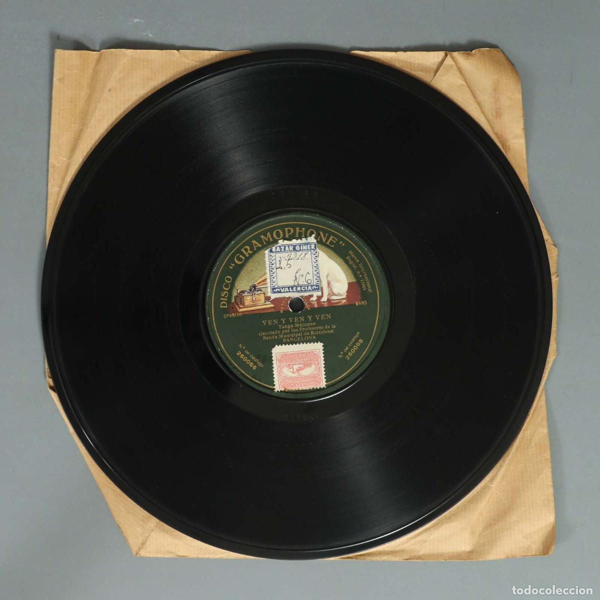 Discos de pizarra: DISCO DE PIZARRA VEN Y VEN Y VEN. TANGO MEJICANO . BANDA BARCELONA