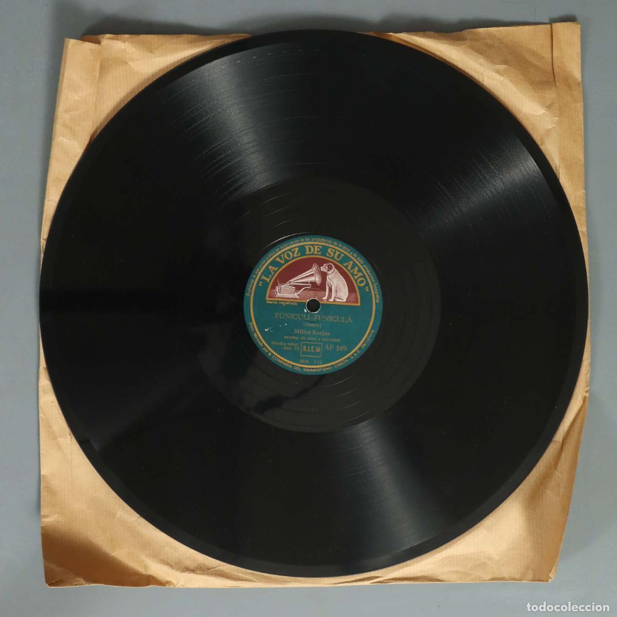 Discos de pizarra: DISCO DE PIZARRA. FUNICULI-FUNICULA. LA DANZA. MILIZA KORJUS