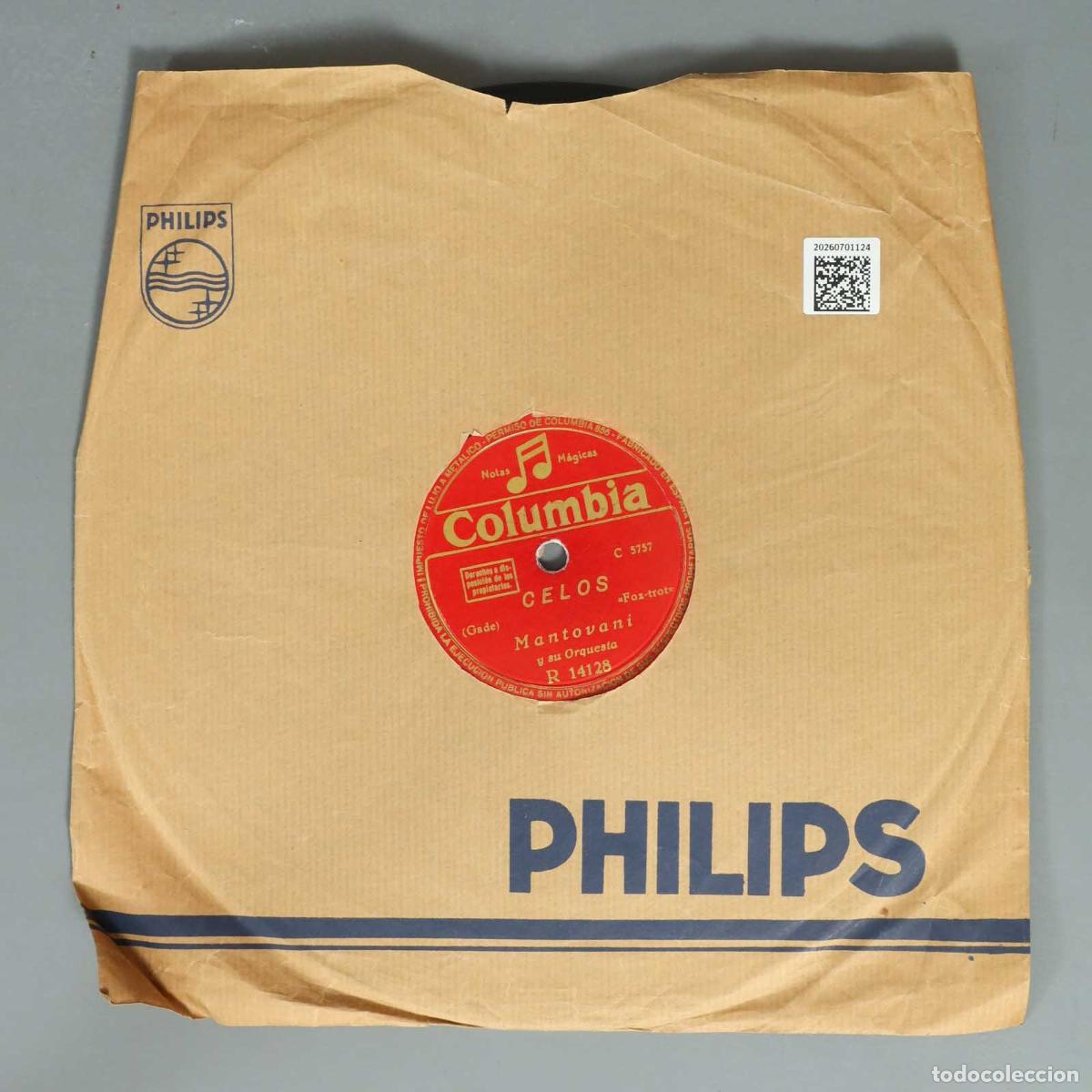 Discos de pizarra: DISCO DE PIZARRA LA CUMPARSITA. CELOS. MANTOVANI - Foto 3
