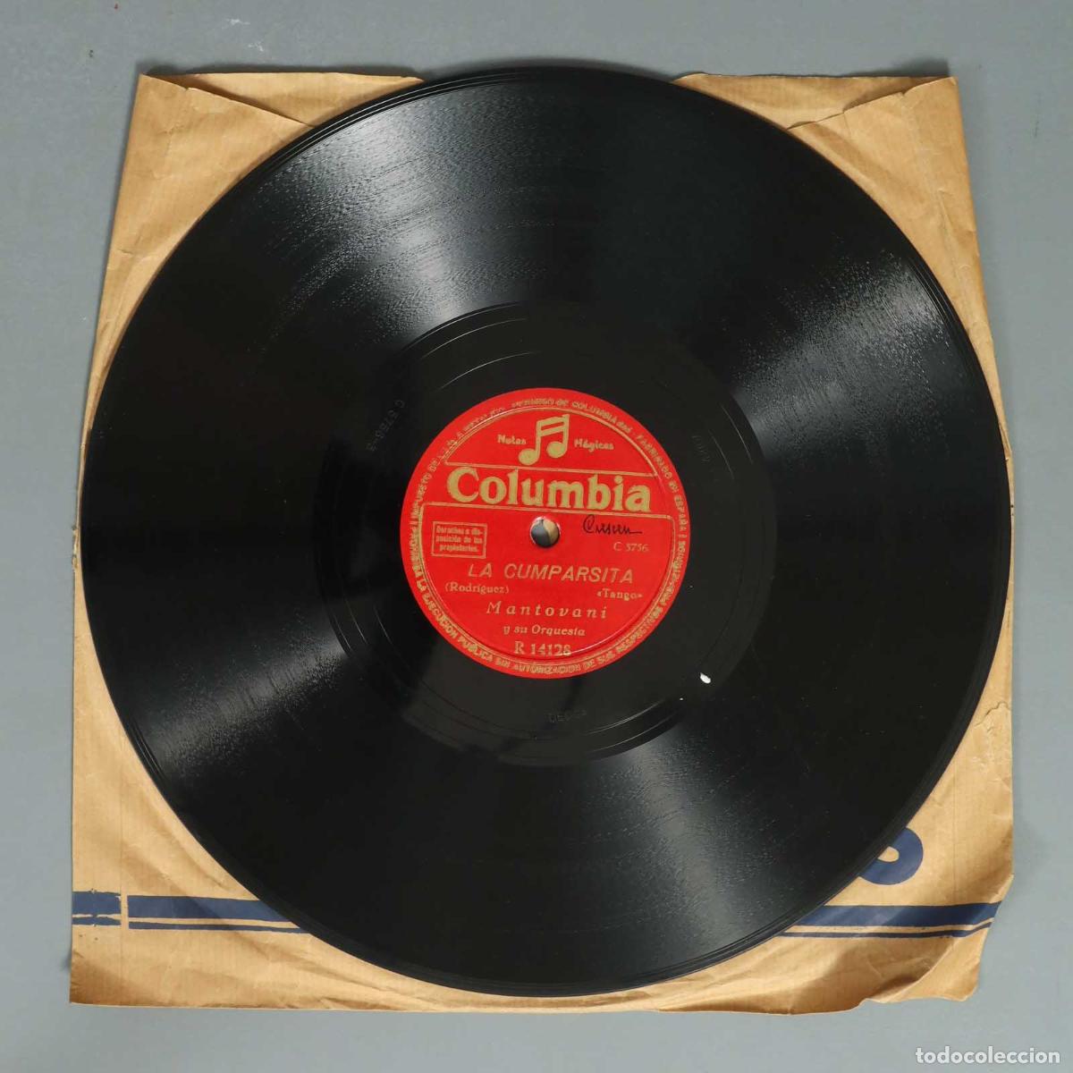 Discos de pizarra: DISCO DE PIZARRA LA CUMPARSITA. CELOS. MANTOVANI