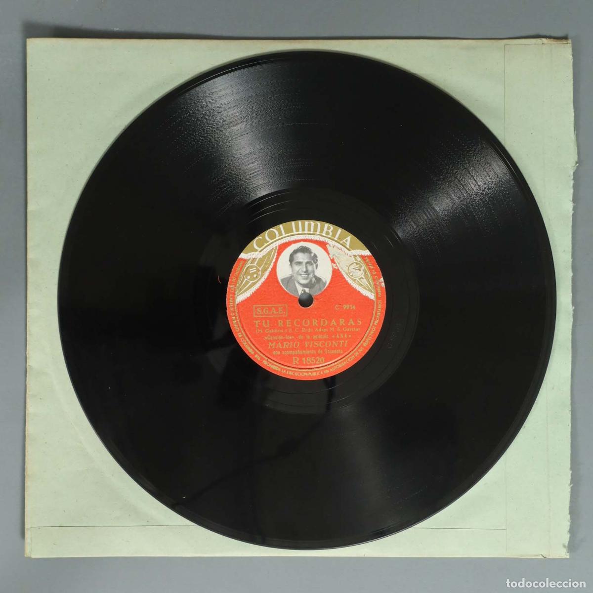Discos de pizarra: DISCO DE PIZARRA. NO TE PUEDO QUERER. VISCONTI. TU RECORDARAS - Foto 2