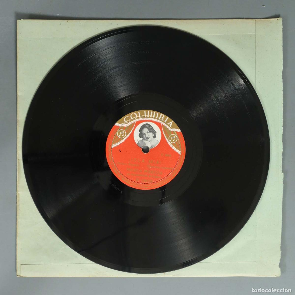 Discos de pizarra: DISCO DE PIZARRA. RUBIO Y ALTO. MARIA MERIDA