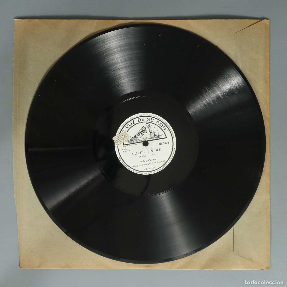 Discos de pizarra: DISCO DE PIZARRA. SUITE EN RE. BACH ARIA. ANDANTE. BACH. PABLO CASALS