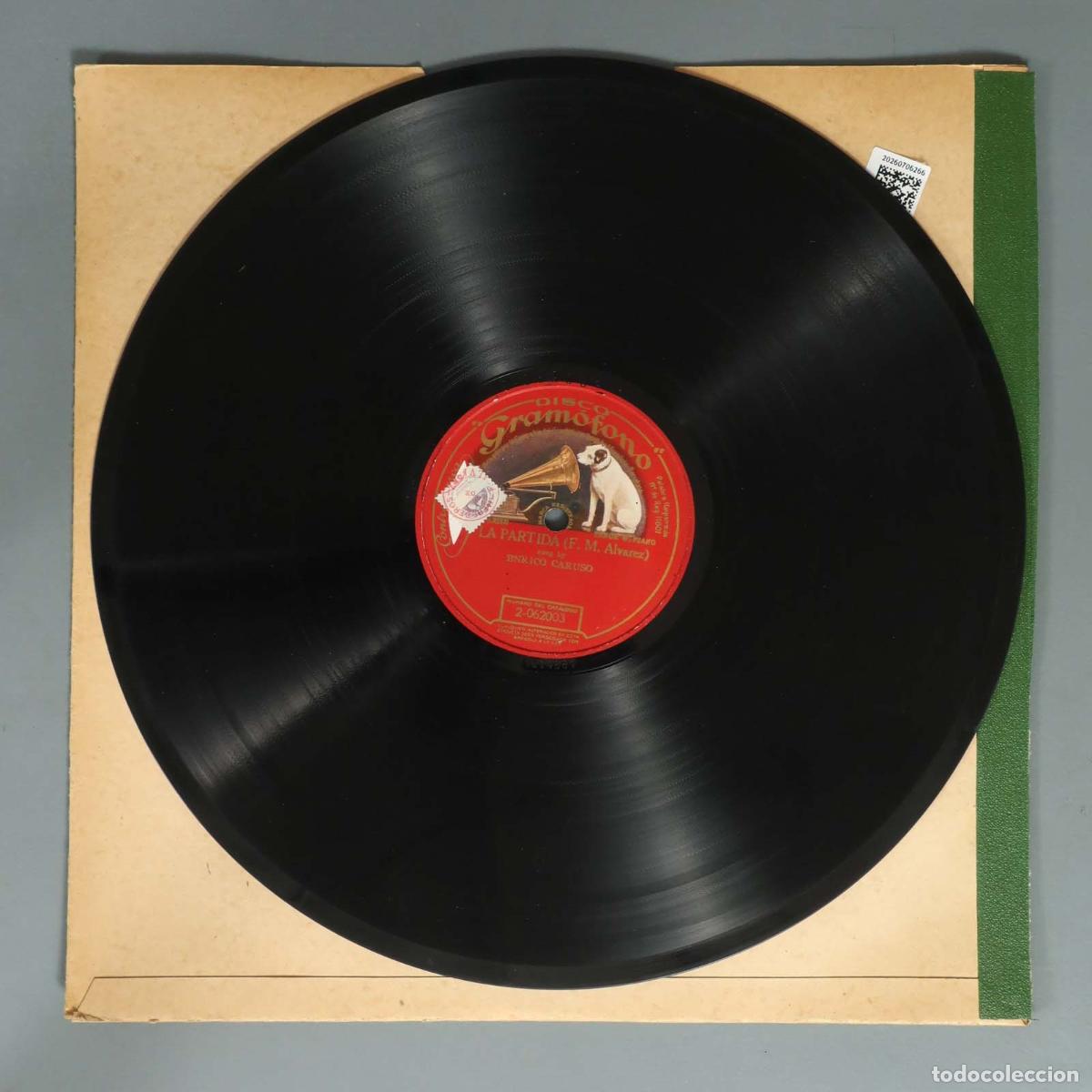 Discos de pizarra: DISCO DE PIZARRA. LA PARTIDA. CARUSO