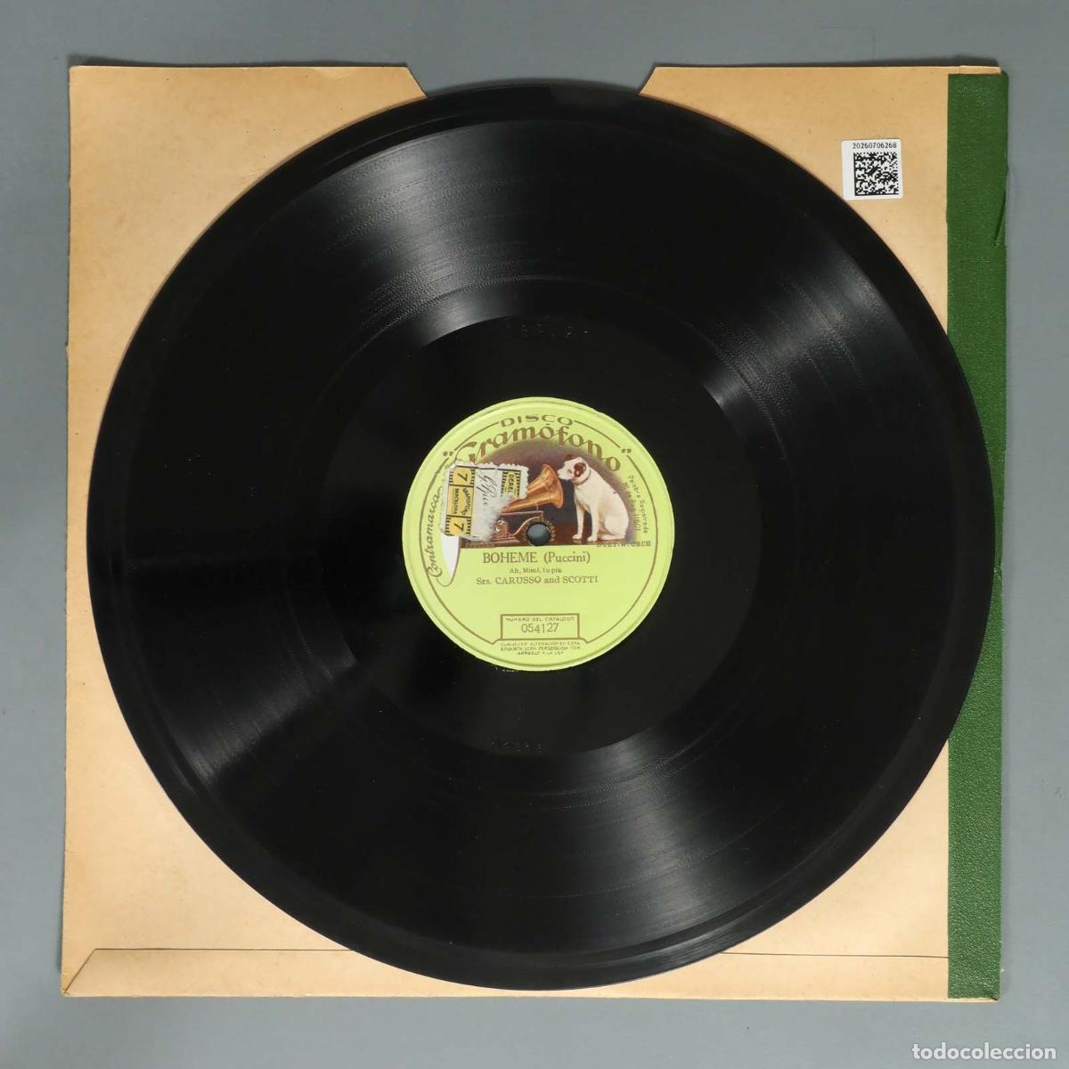 Discos de pizarra: DISCO DE PIZARRA. BOHEME. PUCCINI. CARUSO SCOTTI