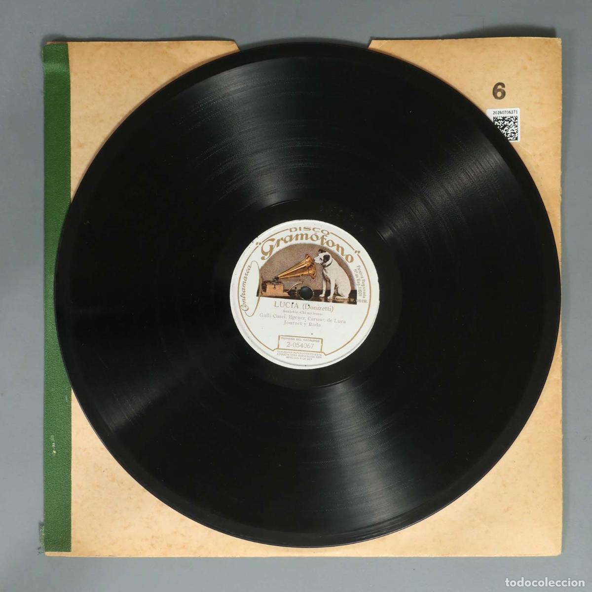Discos de pizarra: DISCO DE PIZARRA. LUCIA. DONIZETTI. JOURNET. BADA