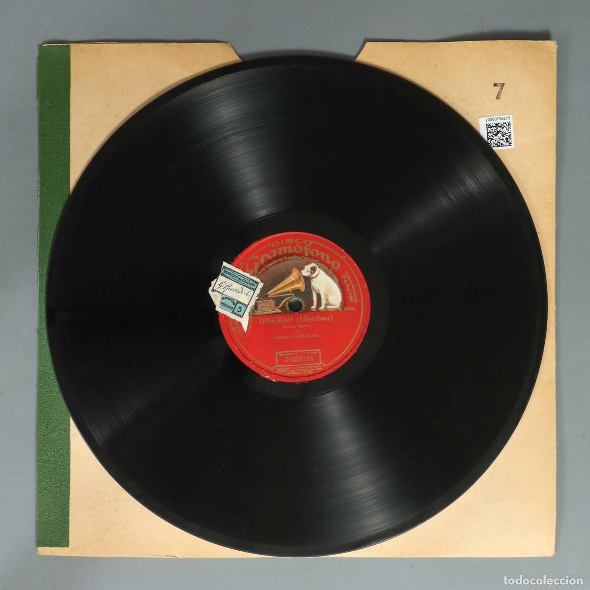 Discos de pizarra: DISCO DE PIZARRA. DINORAH. MEYERBEER. amelita galli-curci