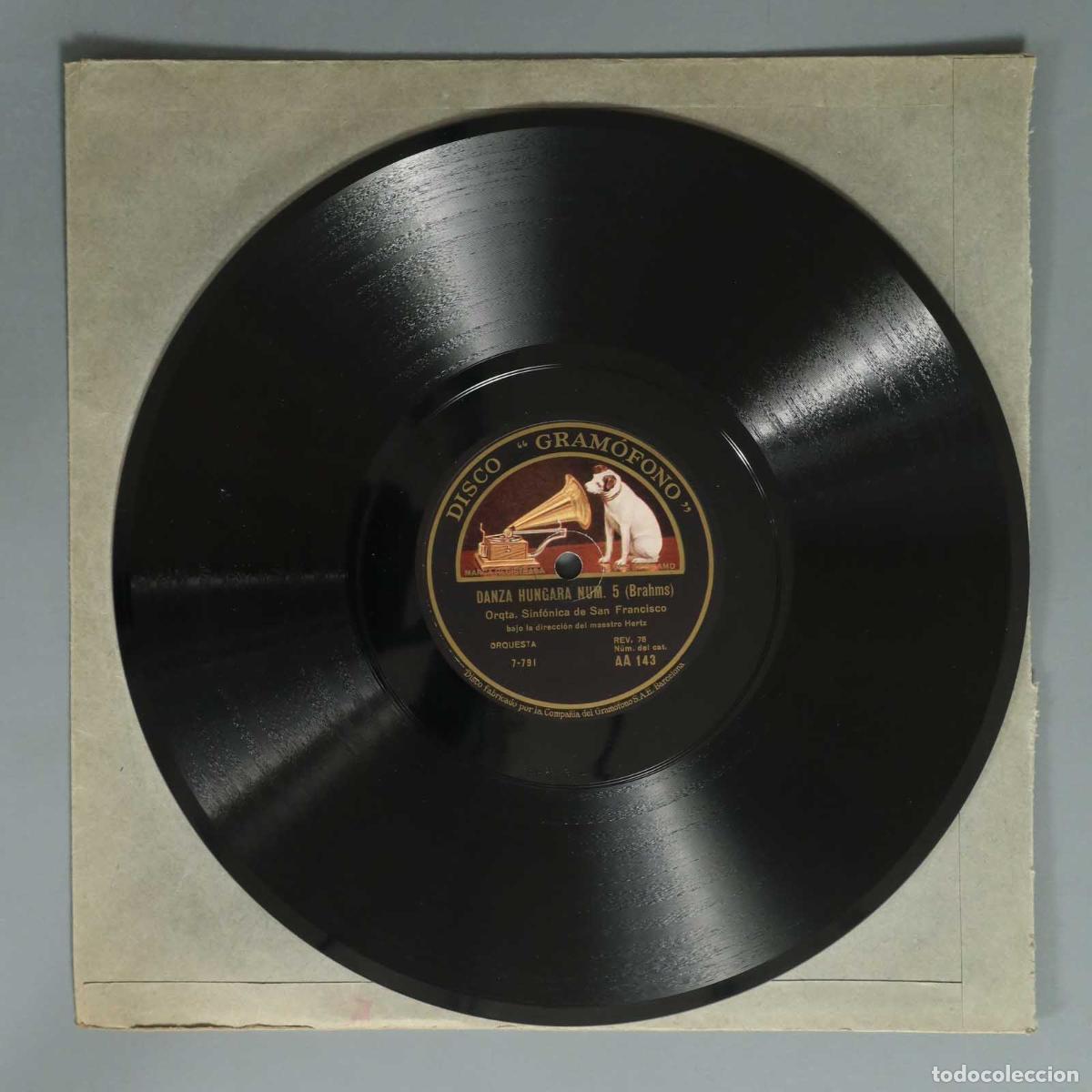 Discos de pizarra: DISCO DE PIZARRA. DANZA HUNGARA 5. 6. HERTZ BRAHMS.