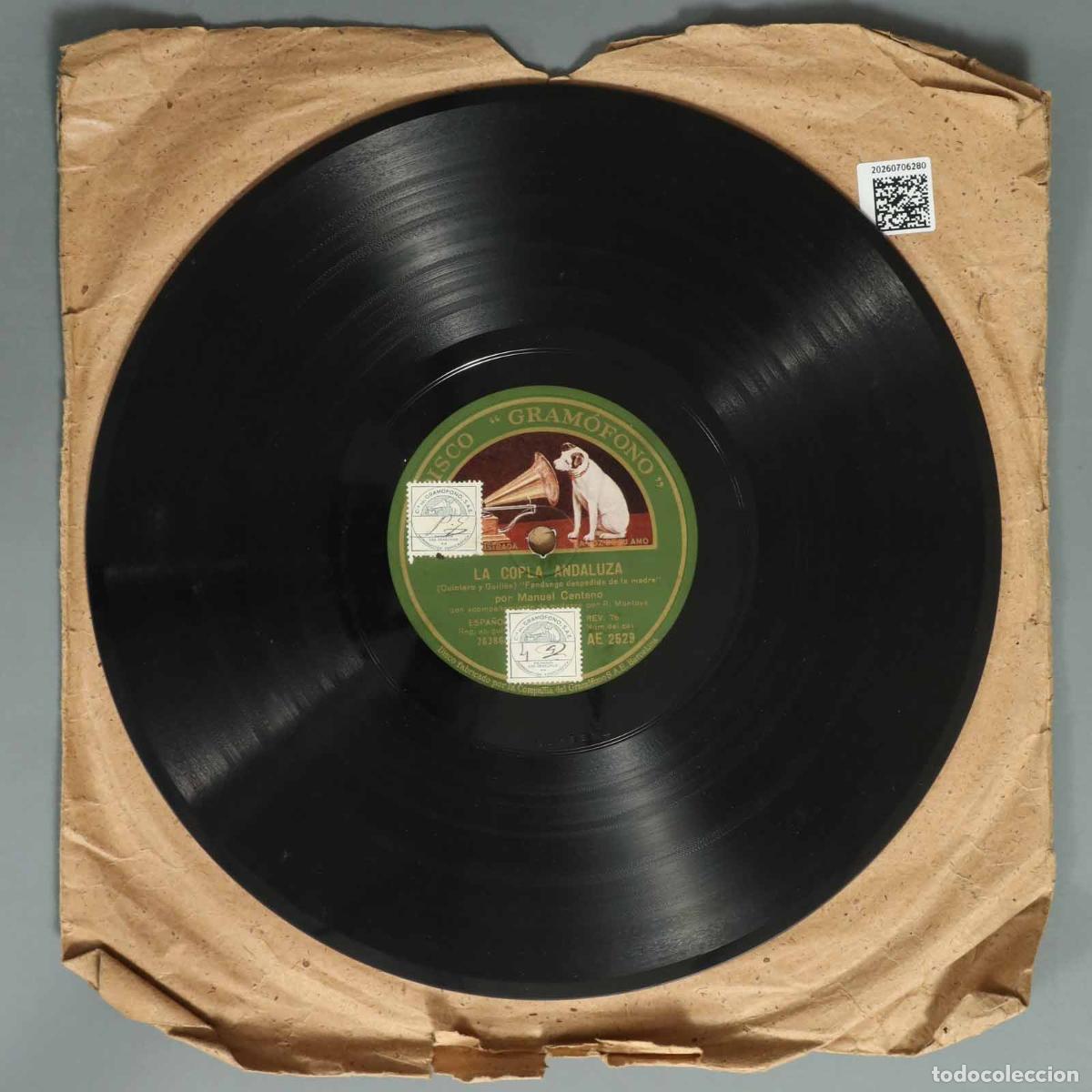 Discos de pizarra: DISCO DE PIZARRA. LA COPLA ANDALUZA. MANUEL CENTENO Y PENA - Foto 2