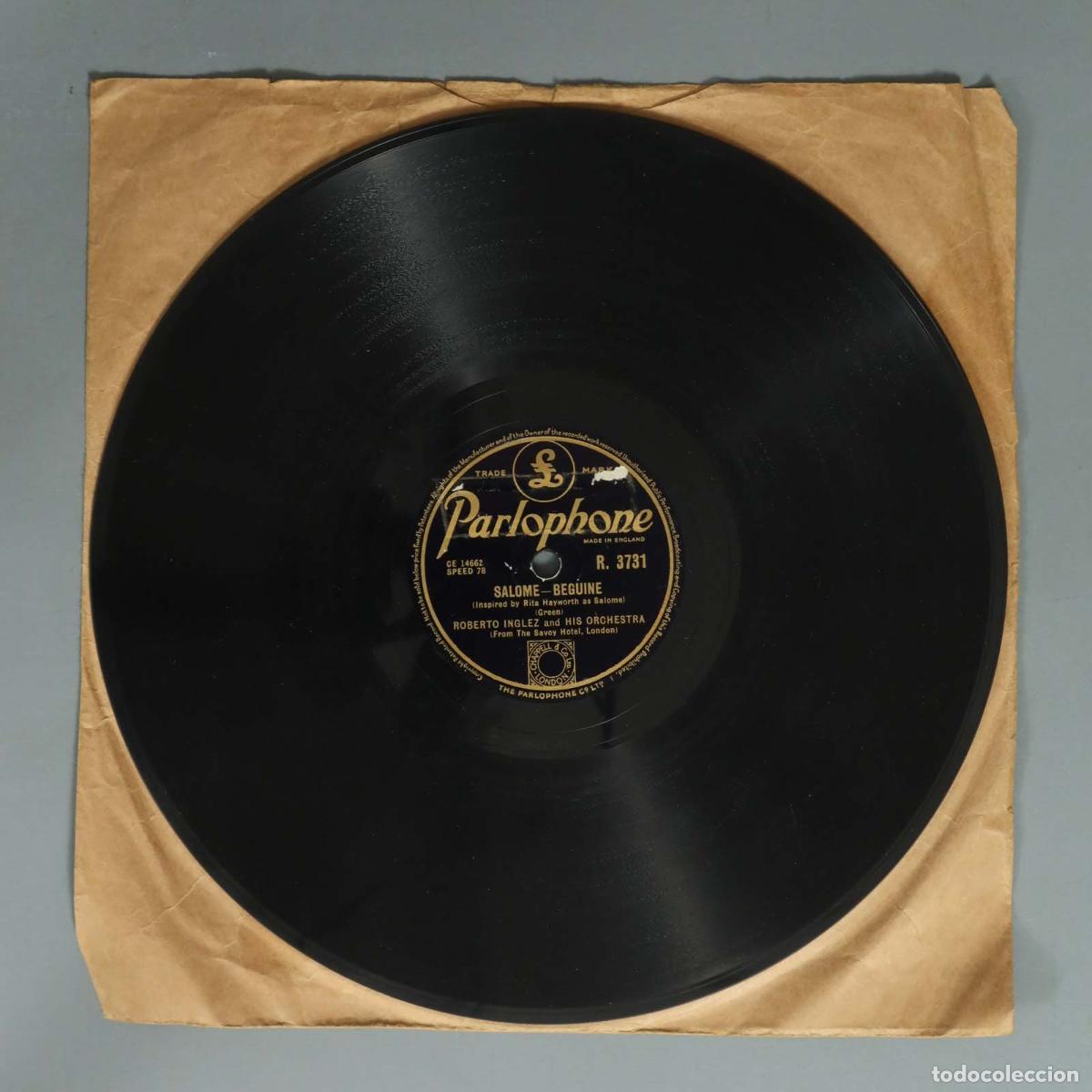 Discos de pizarra: DISCO DE PIZARRA. SALOME-BEGUINE. ROBERTO INGLEZ ANNA SON