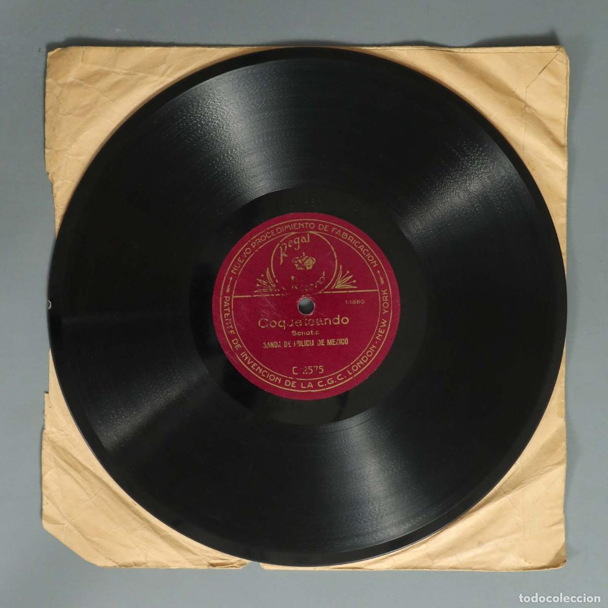 Discos de pizarra: DISCO DE PIZARRA. COQUETEANDO. SCHOTIS. BANDA POLICIA DE MEXICO. JOSELILLO. PASODOBLE FLAMENCO.