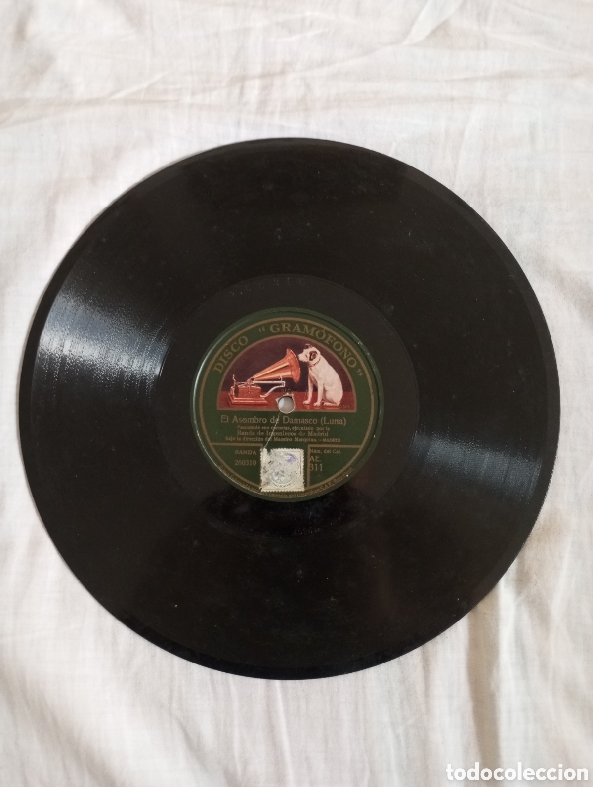 Discos de pizarra: Disco gram&oacute;fono Banda de ingenieros de madrid . - Foto 2