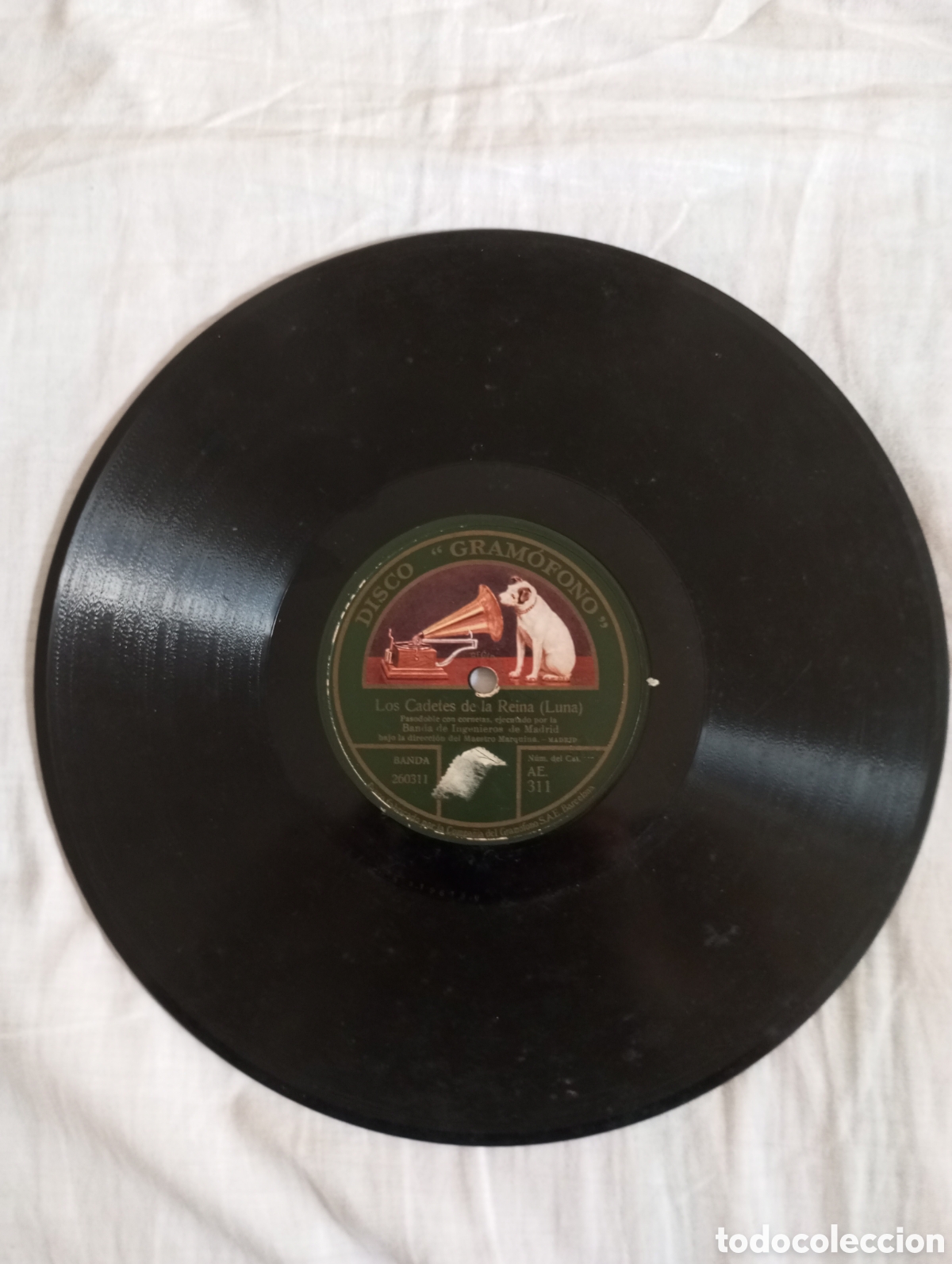 Discos de pizarra: Disco gram&oacute;fono Banda de ingenieros de madrid .