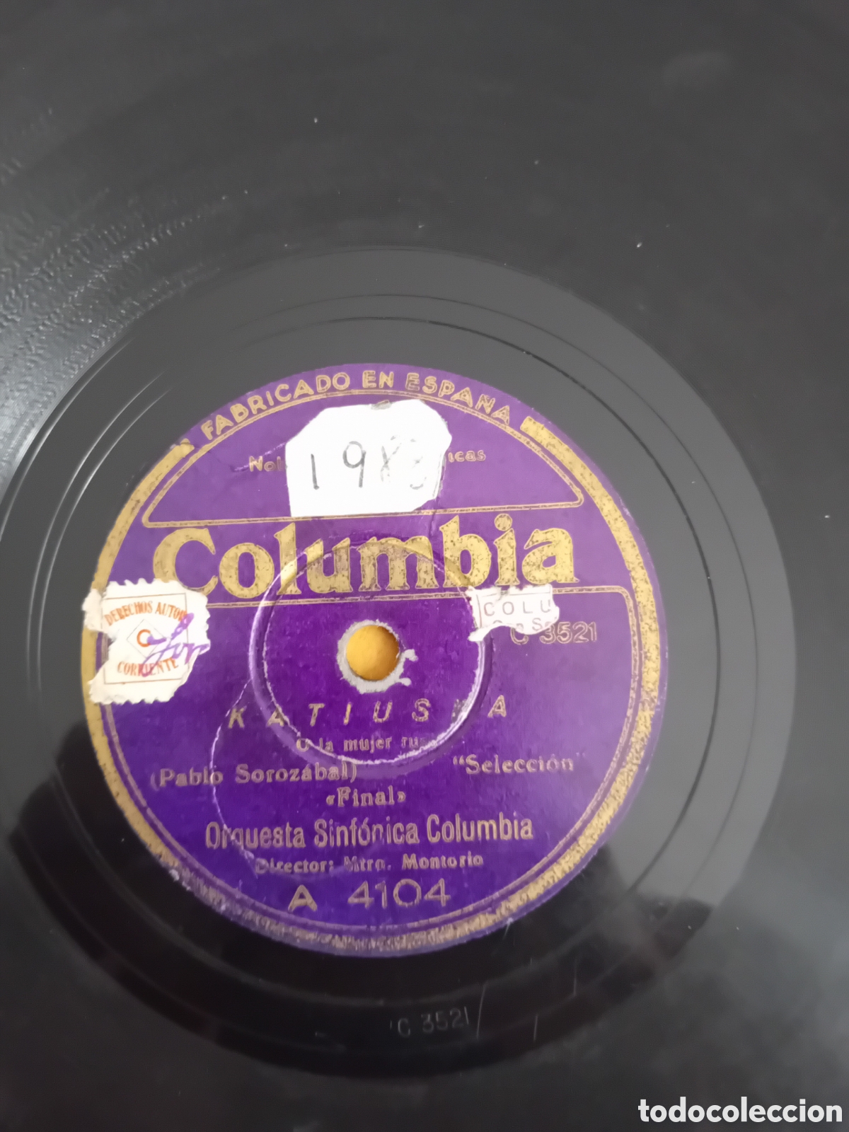 Discos de pizarra: KATIUSKA. ORQUESTA SINFONICA COLUMBIA - Foto 6