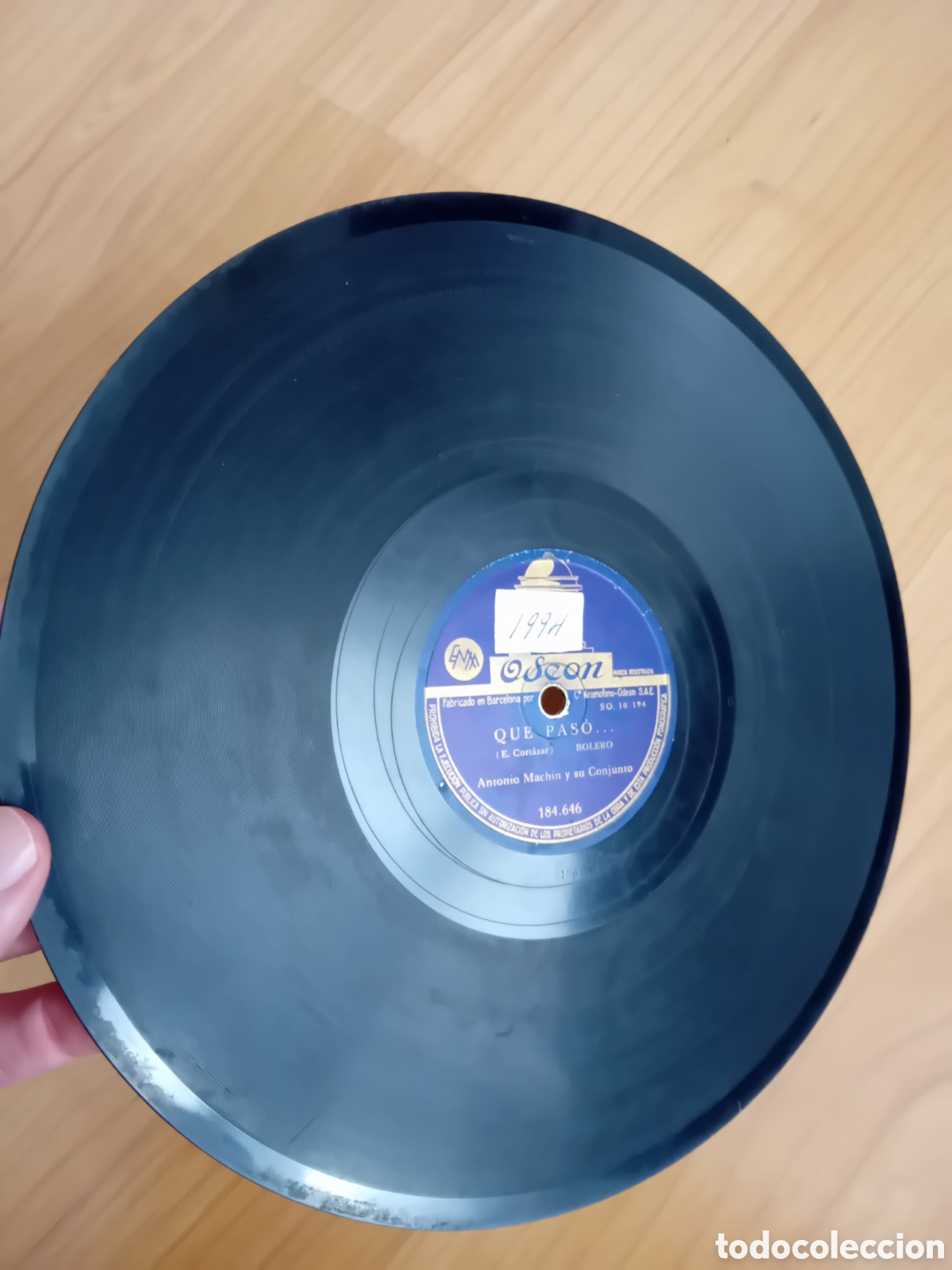 Discos de pizarra: ANTONIO MACHIN. MIRA QUE ERES LINDA. QUE PASO - Foto 3