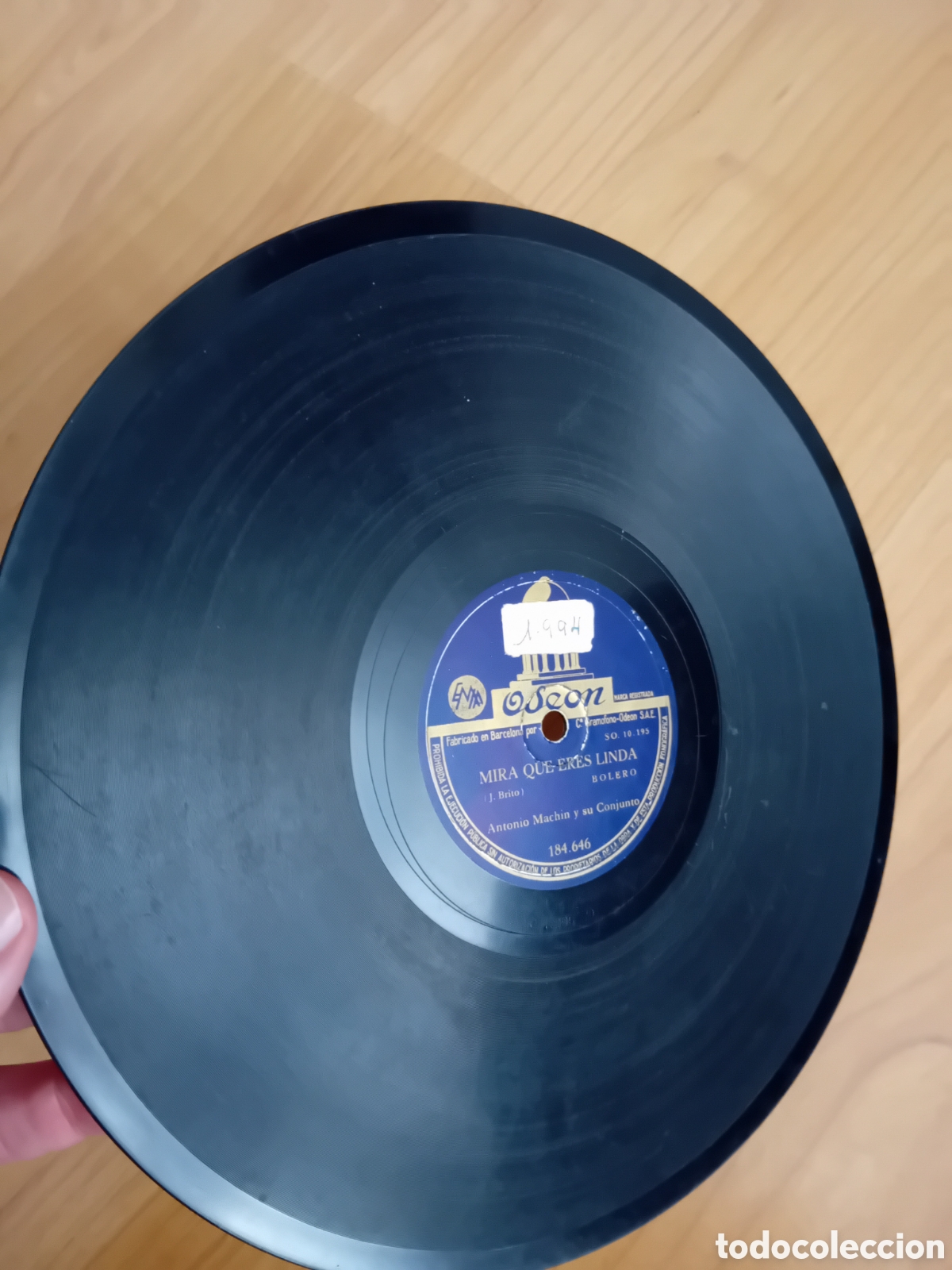 Discos de pizarra: ANTONIO MACHIN. MIRA QUE ERES LINDA. QUE PASO - Foto 6