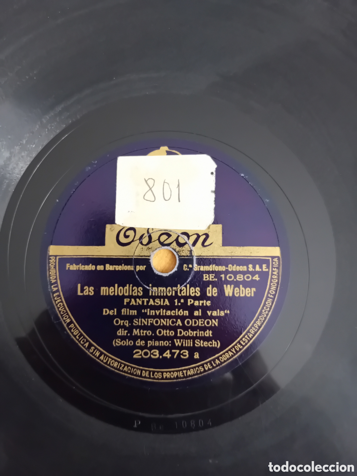 Discos de pizarra: LAS MELODIAS INMORTALES DE WEBER. SINFONICA ODEON - Foto 2