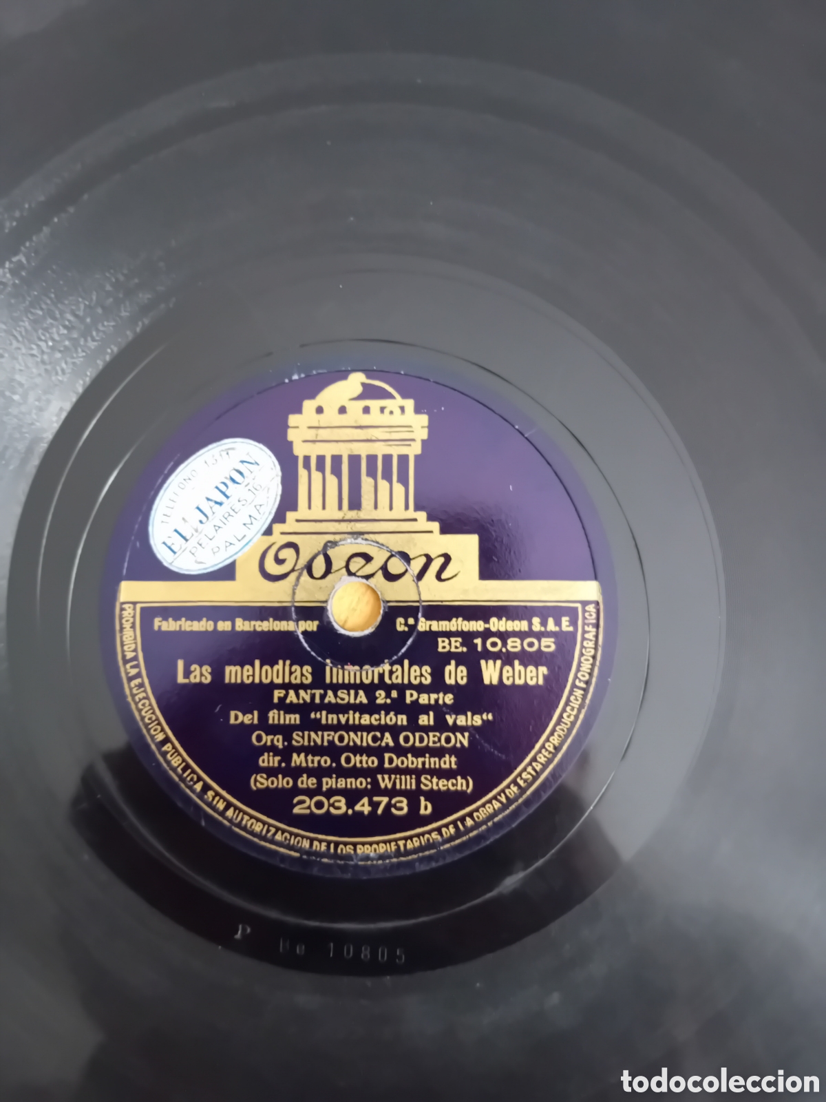 Discos de pizarra: LAS MELODIAS INMORTALES DE WEBER. SINFONICA ODEON - Foto 5