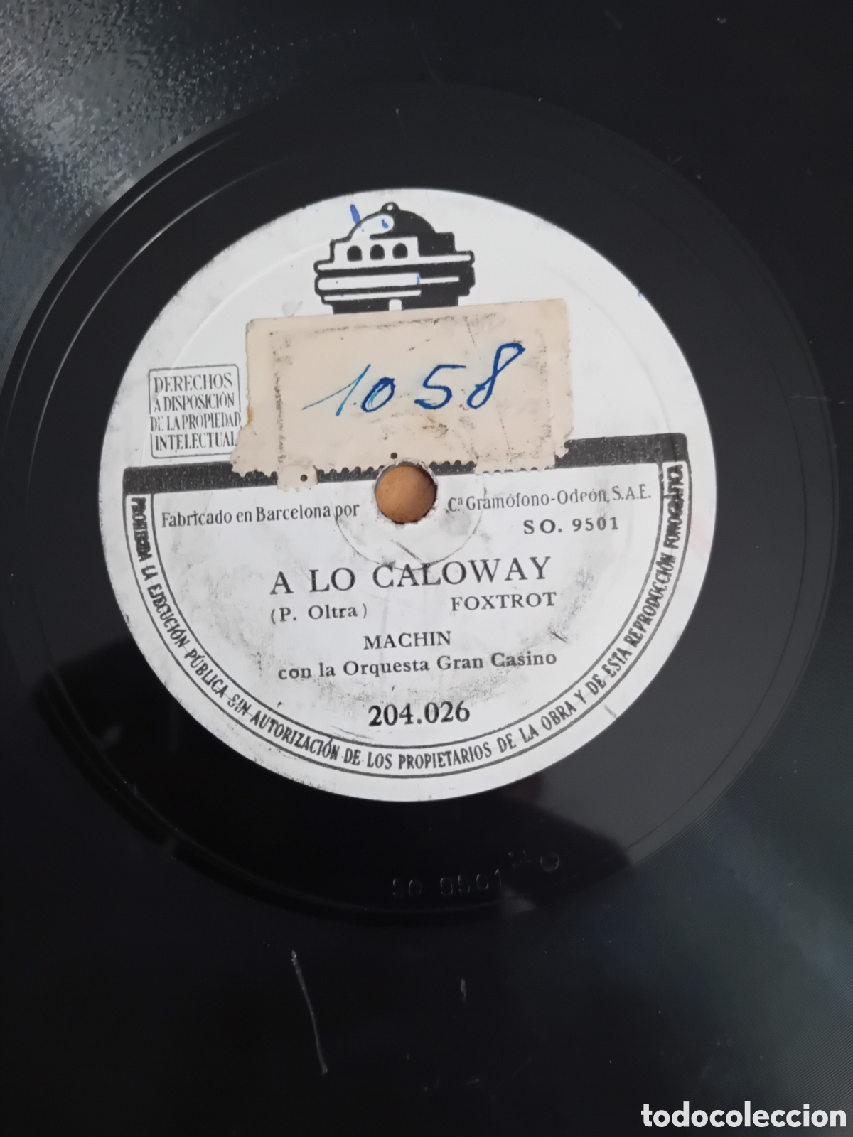 Discos de pizarra: ANTONIO MACHIN. LA RU&Ntilde;IDERA. A LO CALOWAY - Foto 2