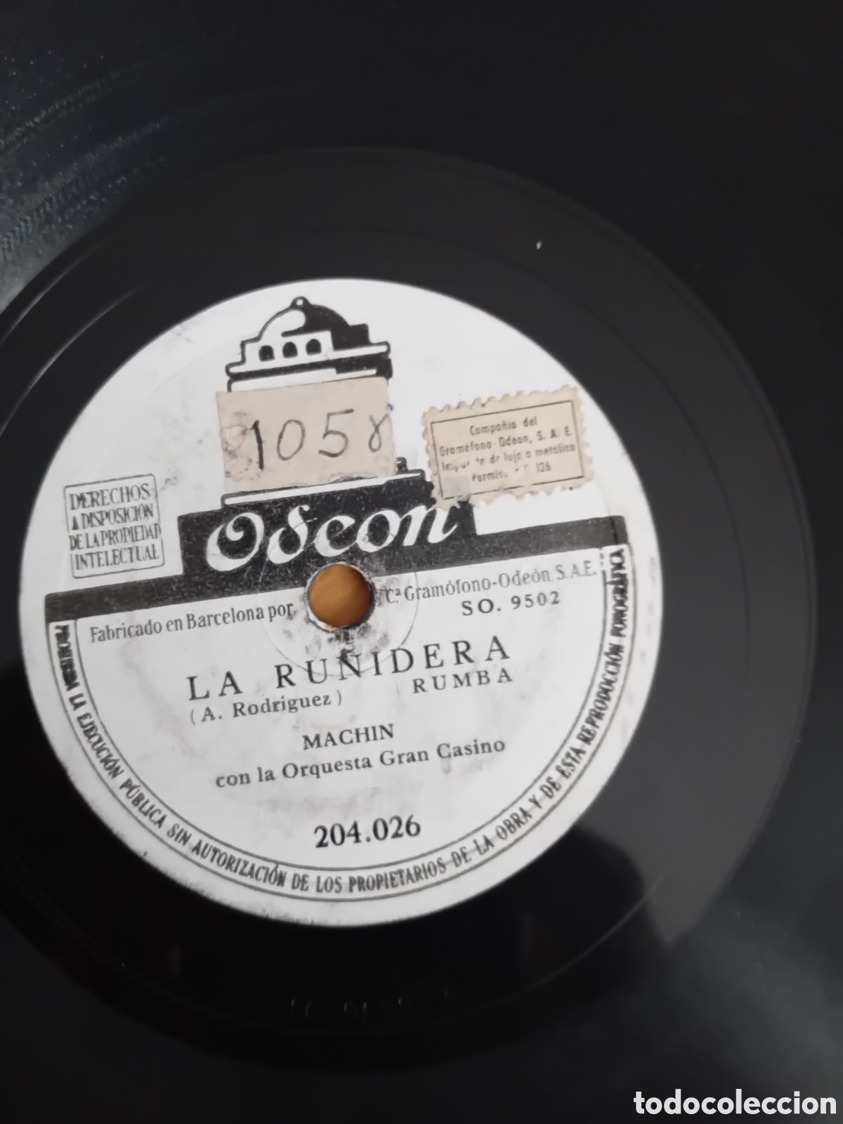 Discos de pizarra: ANTONIO MACHIN. LA RU&Ntilde;IDERA. A LO CALOWAY - Foto 7