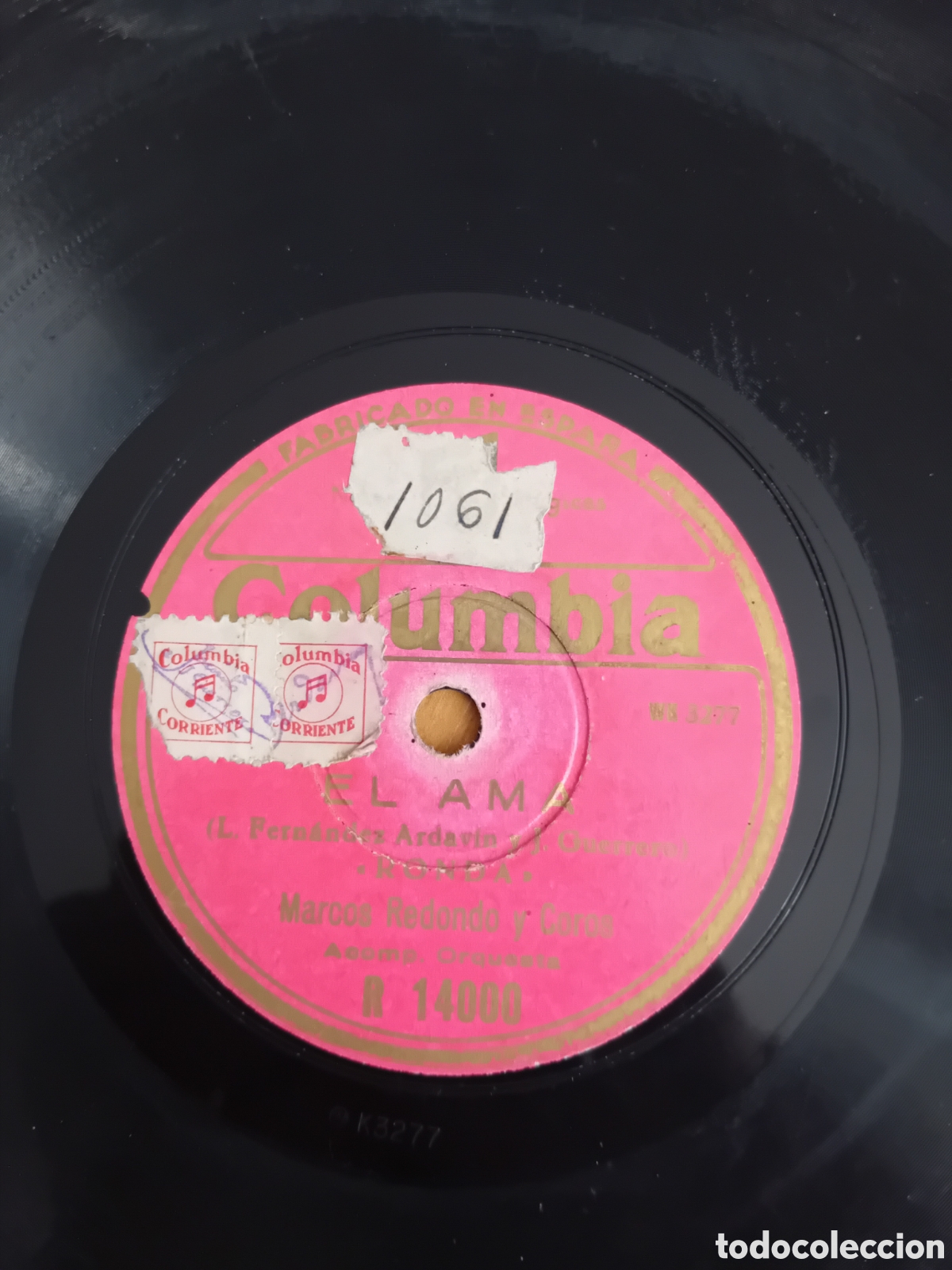Discos de pizarra: ARTURO LLEDO. MARCOS REDONDO. EL AMA. - Foto 2
