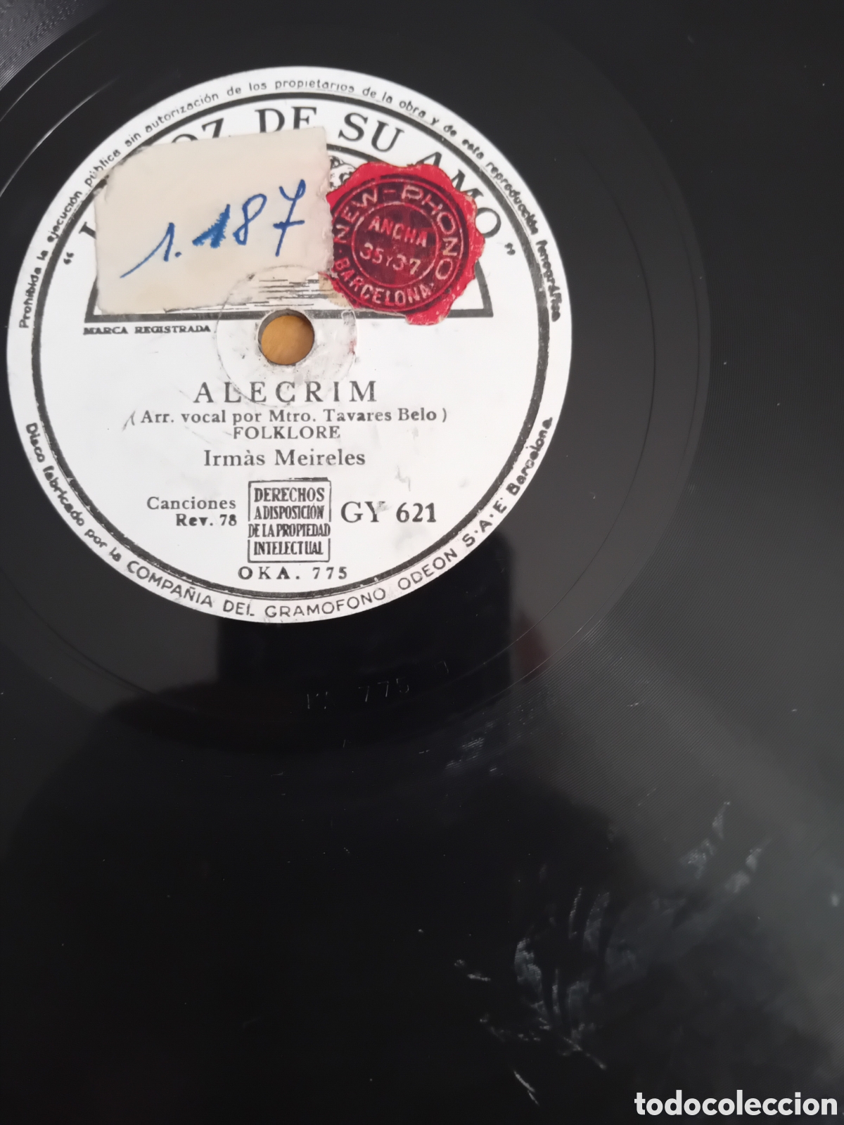 Discos de pizarra: IRMAS MEIRELES. DANZA DEL NI&Ntilde;O. ALECRIM - Foto 2