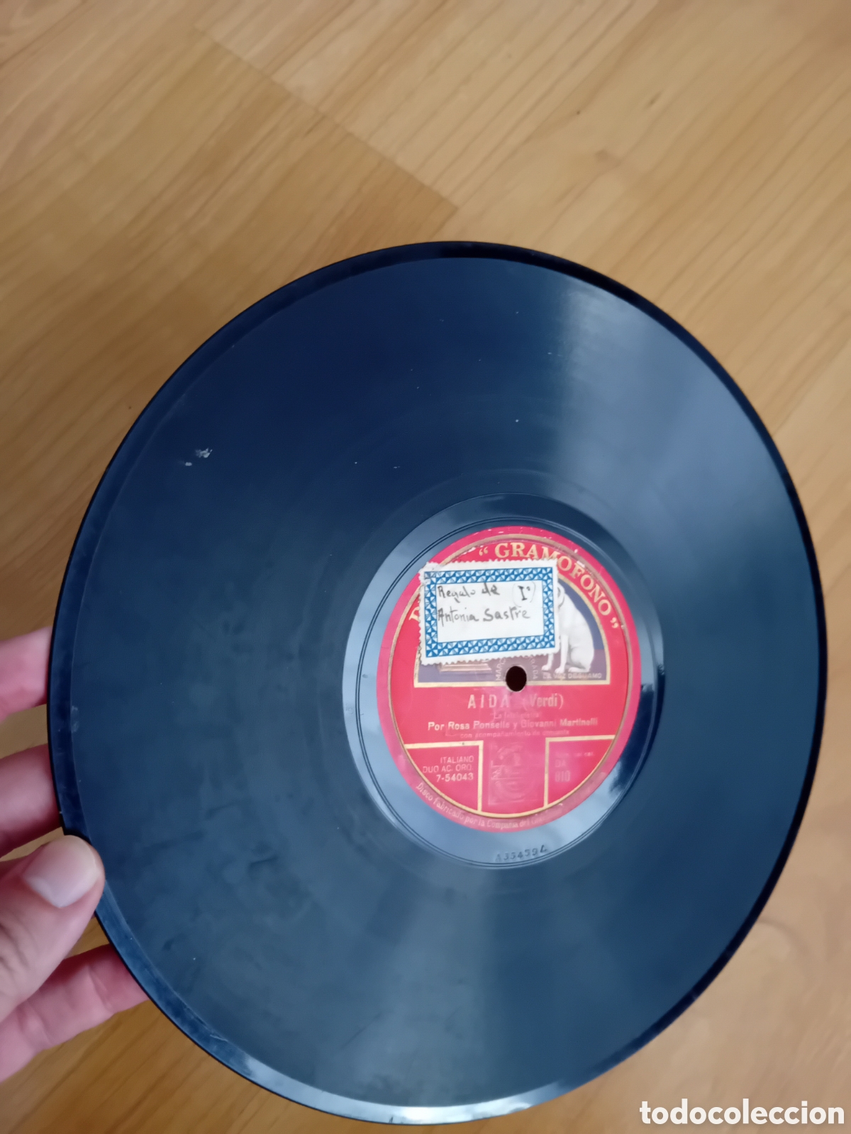 Discos de pizarra: ROSA PONSELLE Y GIOVANNI MARTINELLI. AIDA VERDI - Foto 3