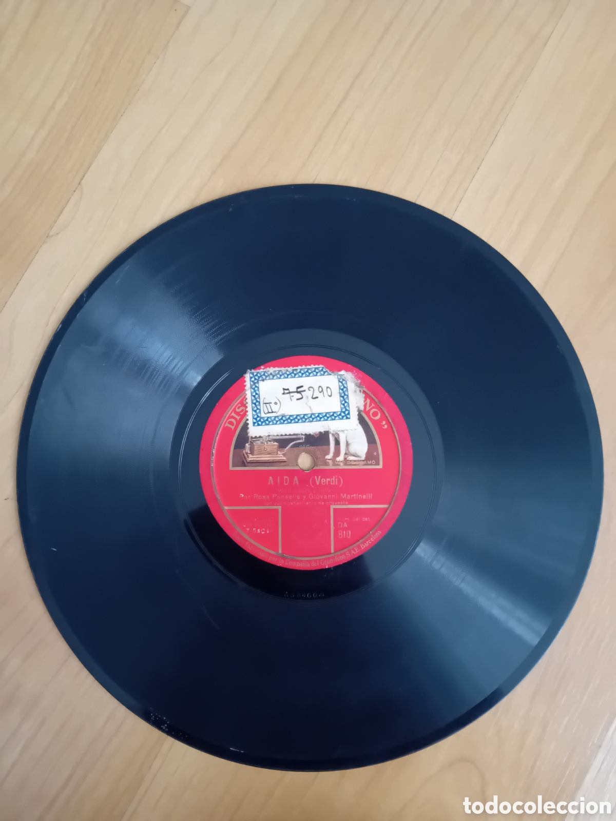 Discos de pizarra: ROSA PONSELLE Y GIOVANNI MARTINELLI. AIDA VERDI - Foto 4