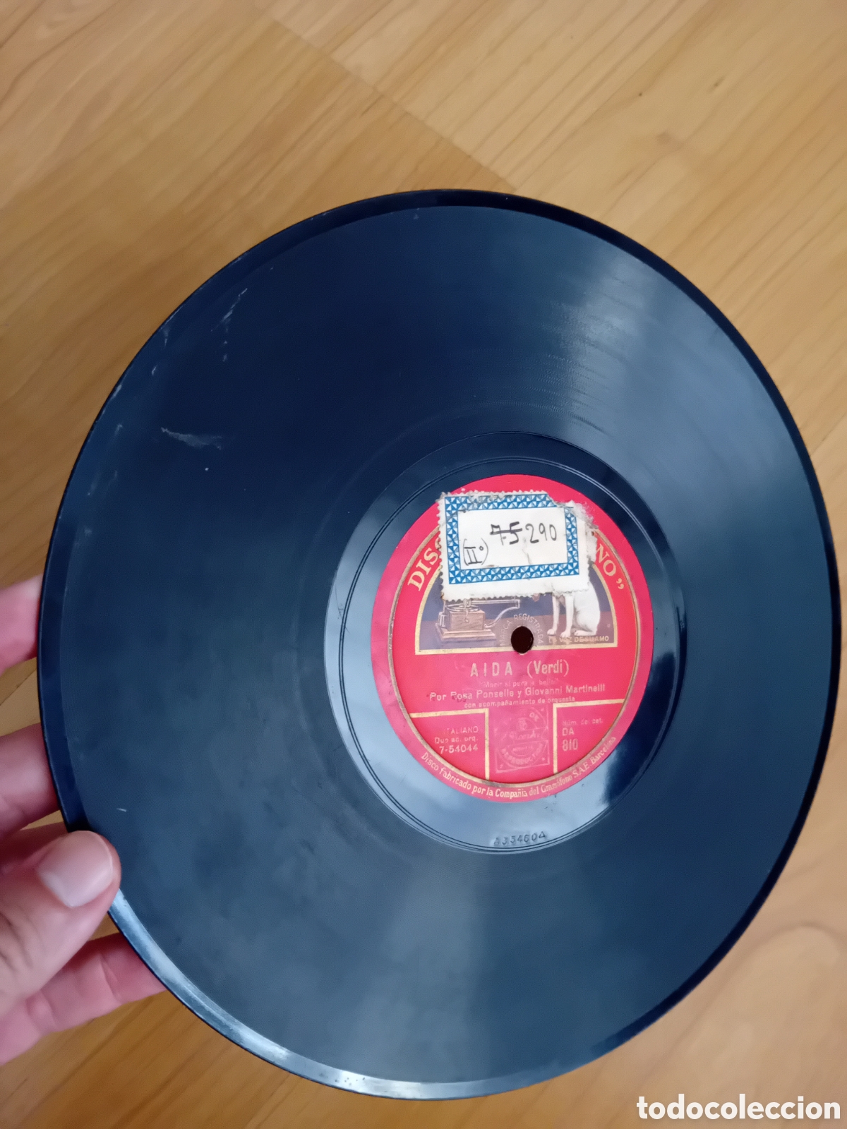 Discos de pizarra: ROSA PONSELLE Y GIOVANNI MARTINELLI. AIDA VERDI - Foto 6