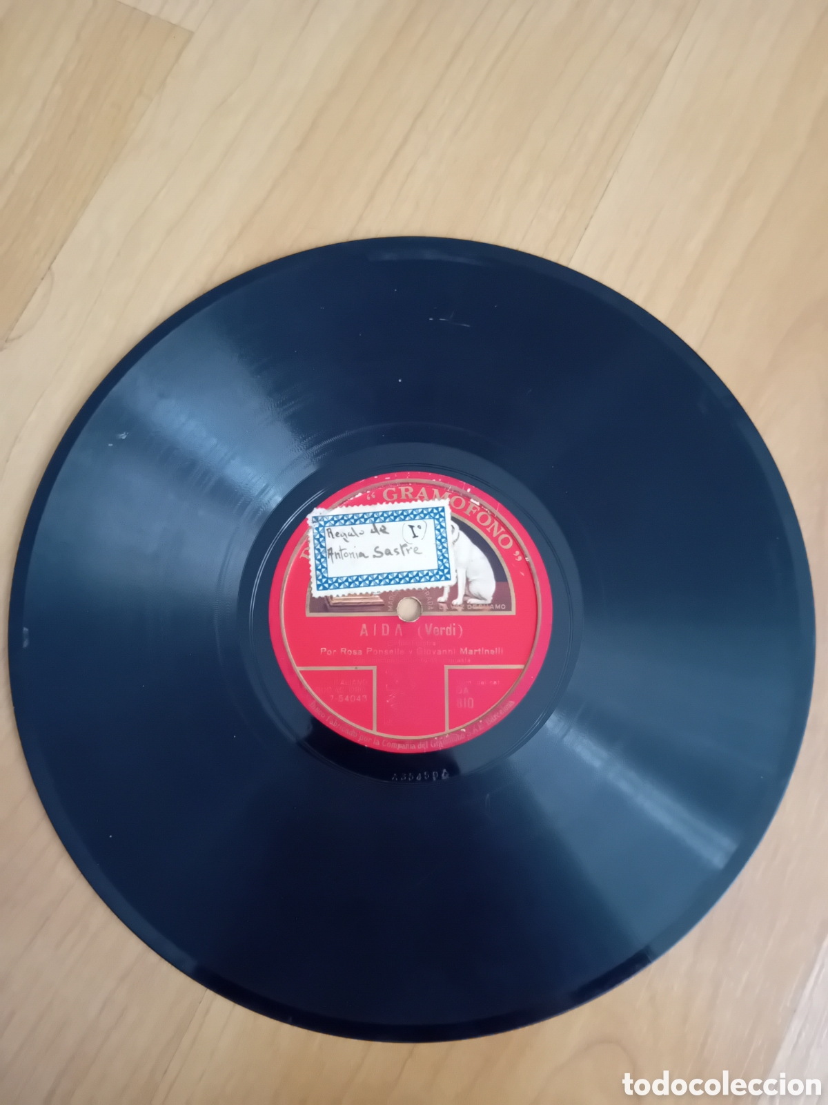 Discos de pizarra: ROSA PONSELLE Y GIOVANNI MARTINELLI. AIDA VERDI
