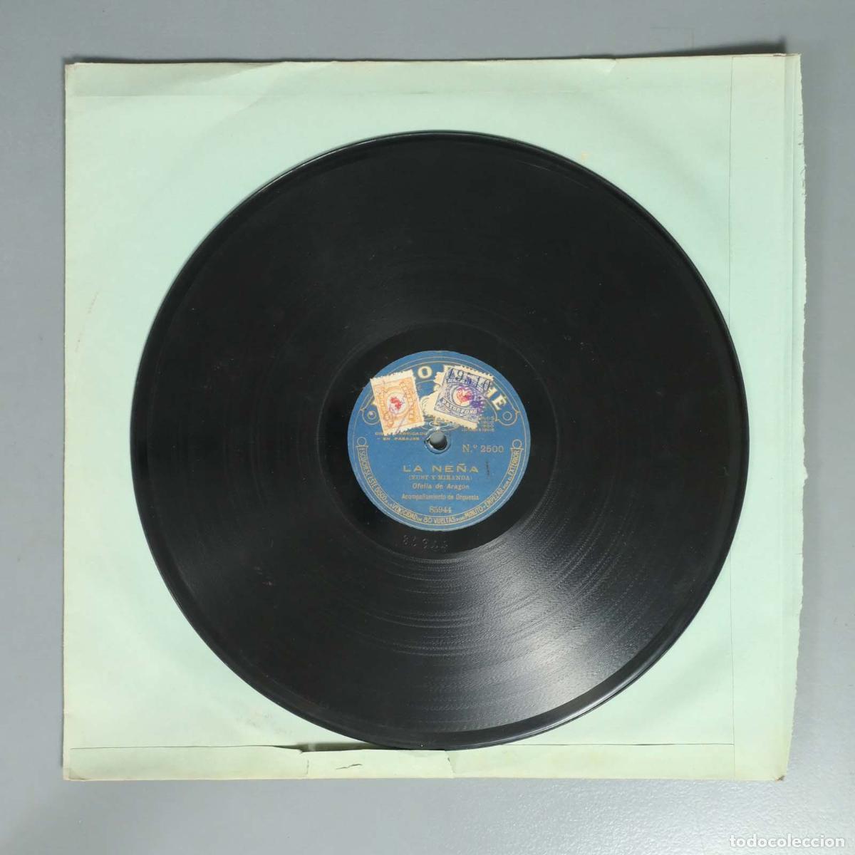 Shellac Records: DISCO DE PIZARRA. LA NE&Ntilde;A. EL CARRERO ARGENTINO. OFELIA DE ARAGON.