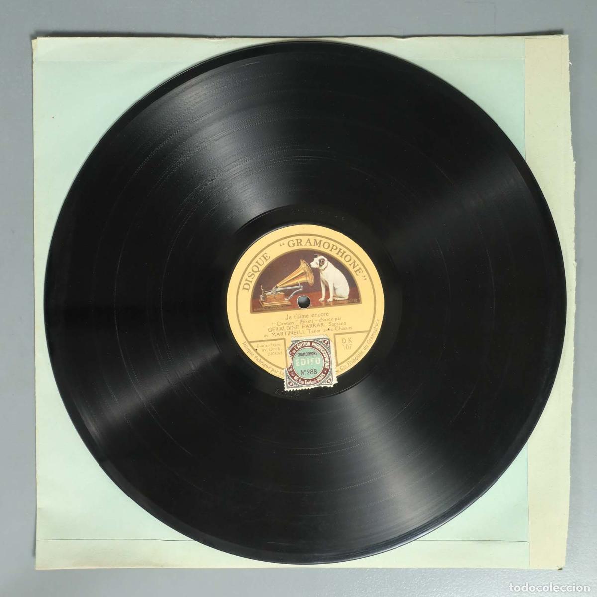 Shellac Records: DISCO DE PIZARRA. SELECCION CARMEN BIZET. GERALDINE FARRAR. AMATO