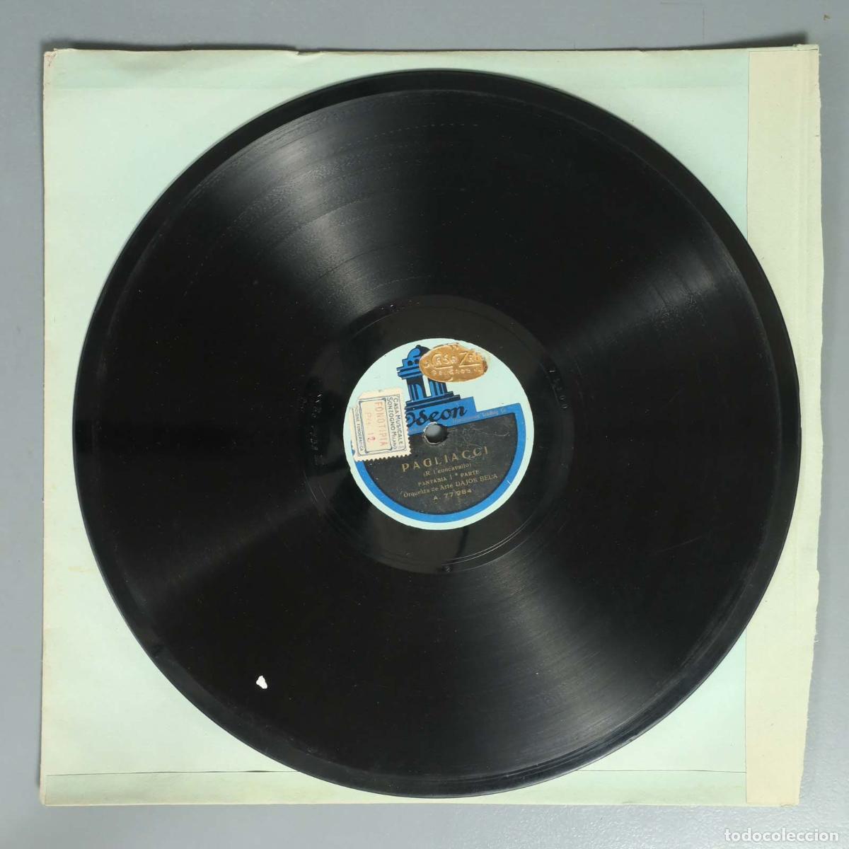 Shellac Records: DISCO DE PIZARRA. PAGLIACCI. FANTASIA I Y II PARTE. ORQ DAJOS BELA