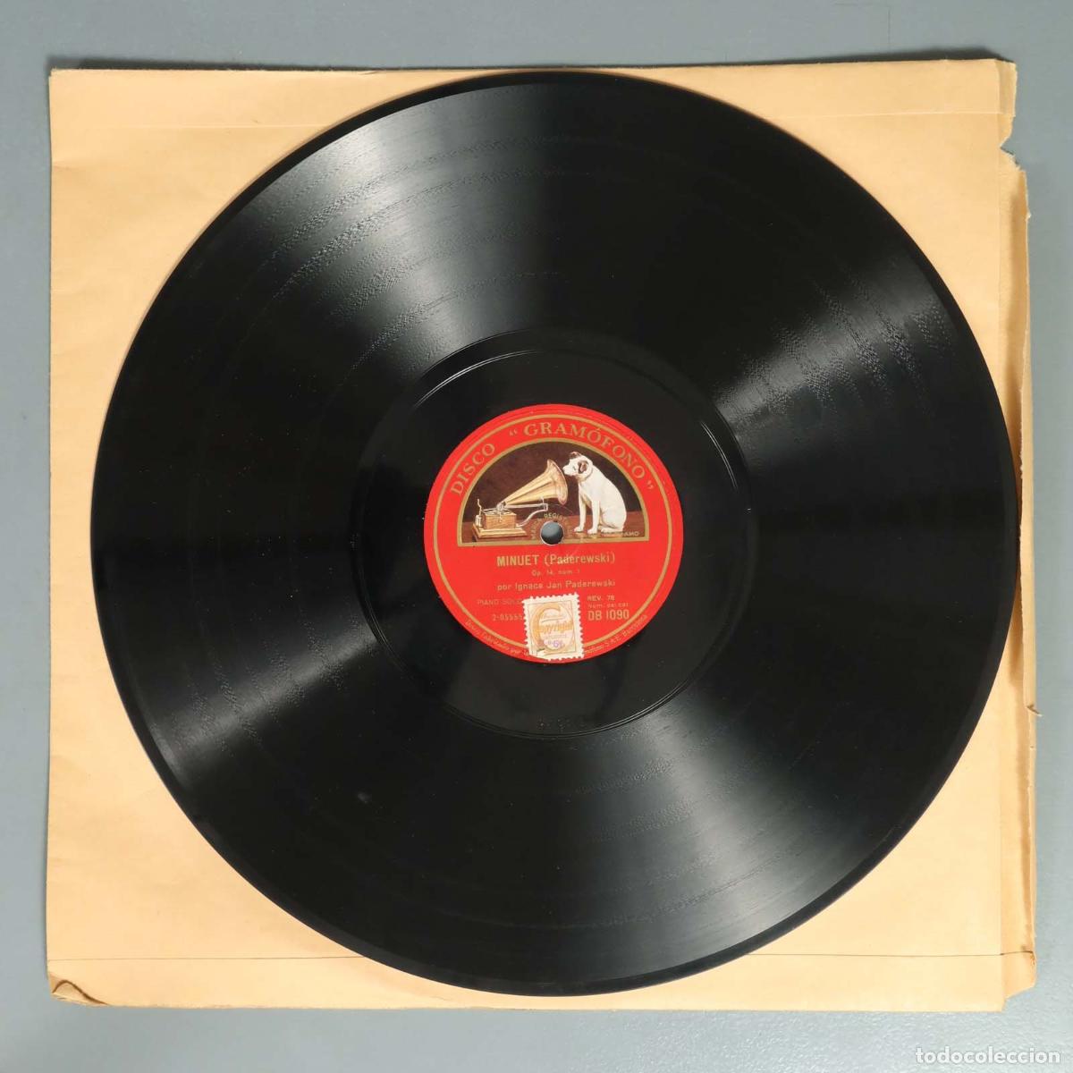 Shellac Records: DISCO DE PIZARRA. MINUET. SONATA OP 27. PANDEREWSKI