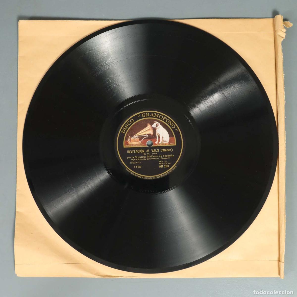 Shellac Records: DISCO DE PIZARRA. INVITACION AL VALS. WEBER. STOKOWSKI. I Y II PARTE