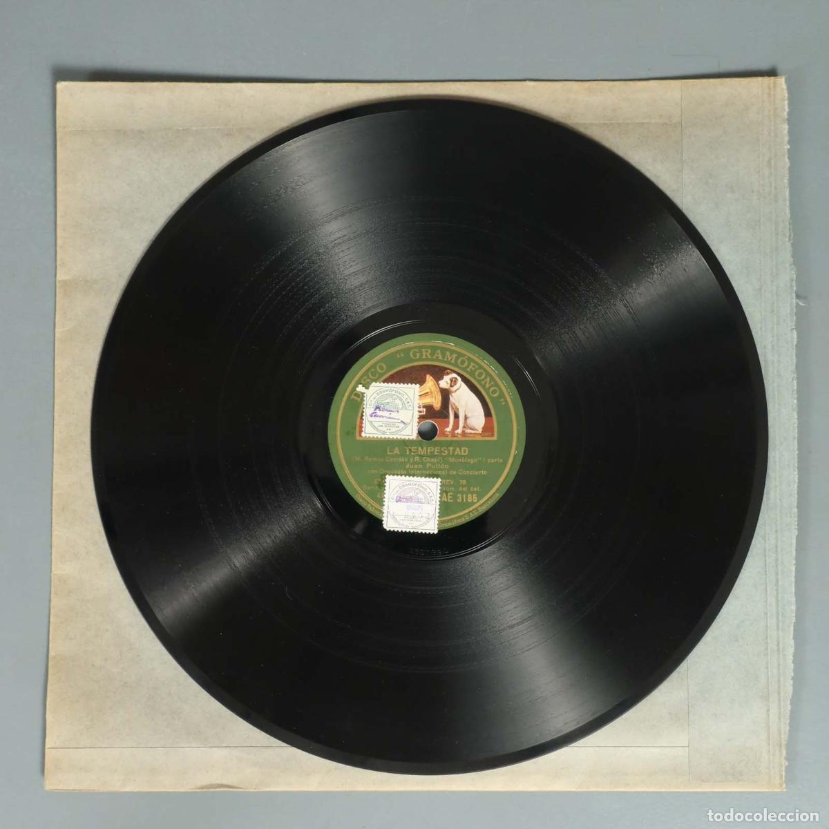 Shellac Records: DISCO DE PIZARRA. LA TEMPESTAD. JUAN PULIDO.