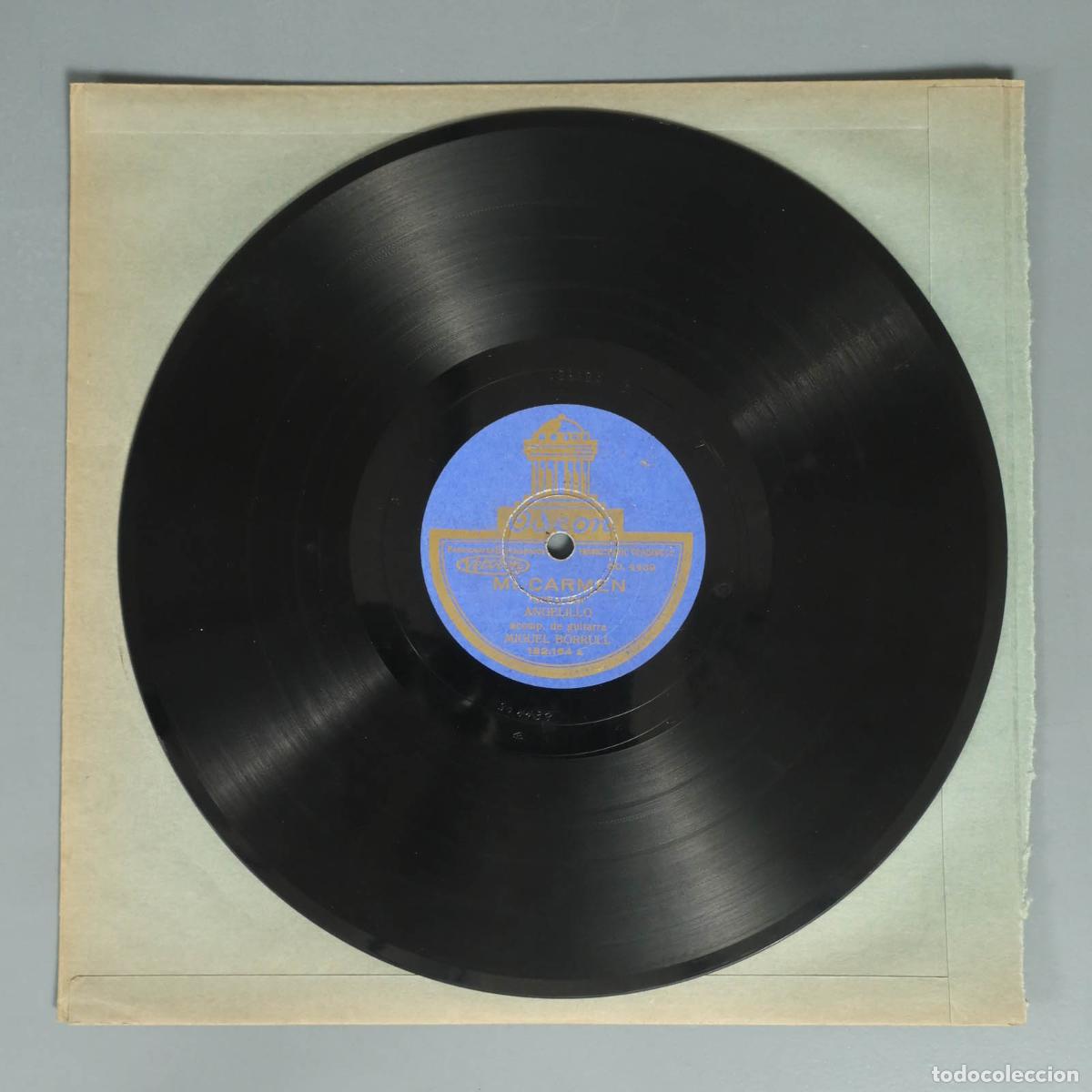 Discos de pizarra: DISCO DE PIZARRA. MI CARMEN. JUAN SIMON. ANGELILLO. GUITARRA MIGUEL BORRULL