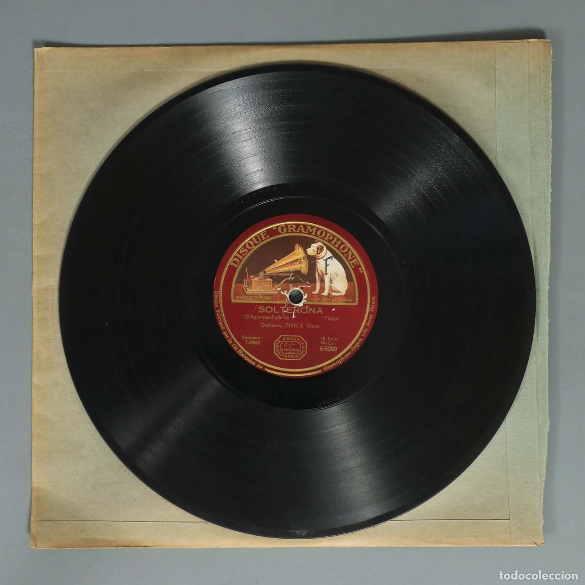 Discos para gramofone: DISCO DE PIZARRA. SOLTERONA. MOCOSITA. TANCO. ORQUESTA TIPICA VICTOR