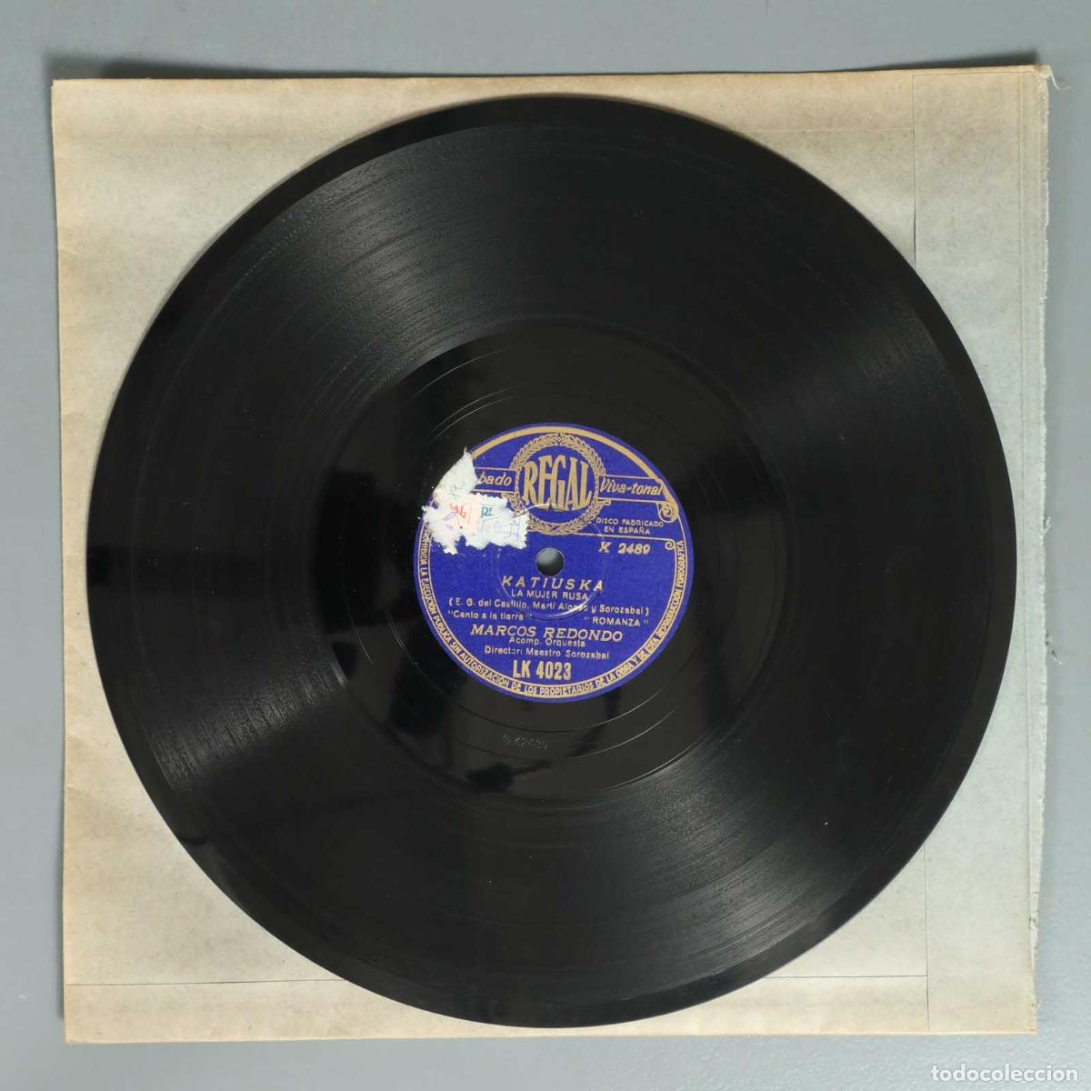 Discos de pizarra: DISCO DE PIZARRA. KATIUSKA. MARCOS REDONDO. SOROZABAL. - Foto 2